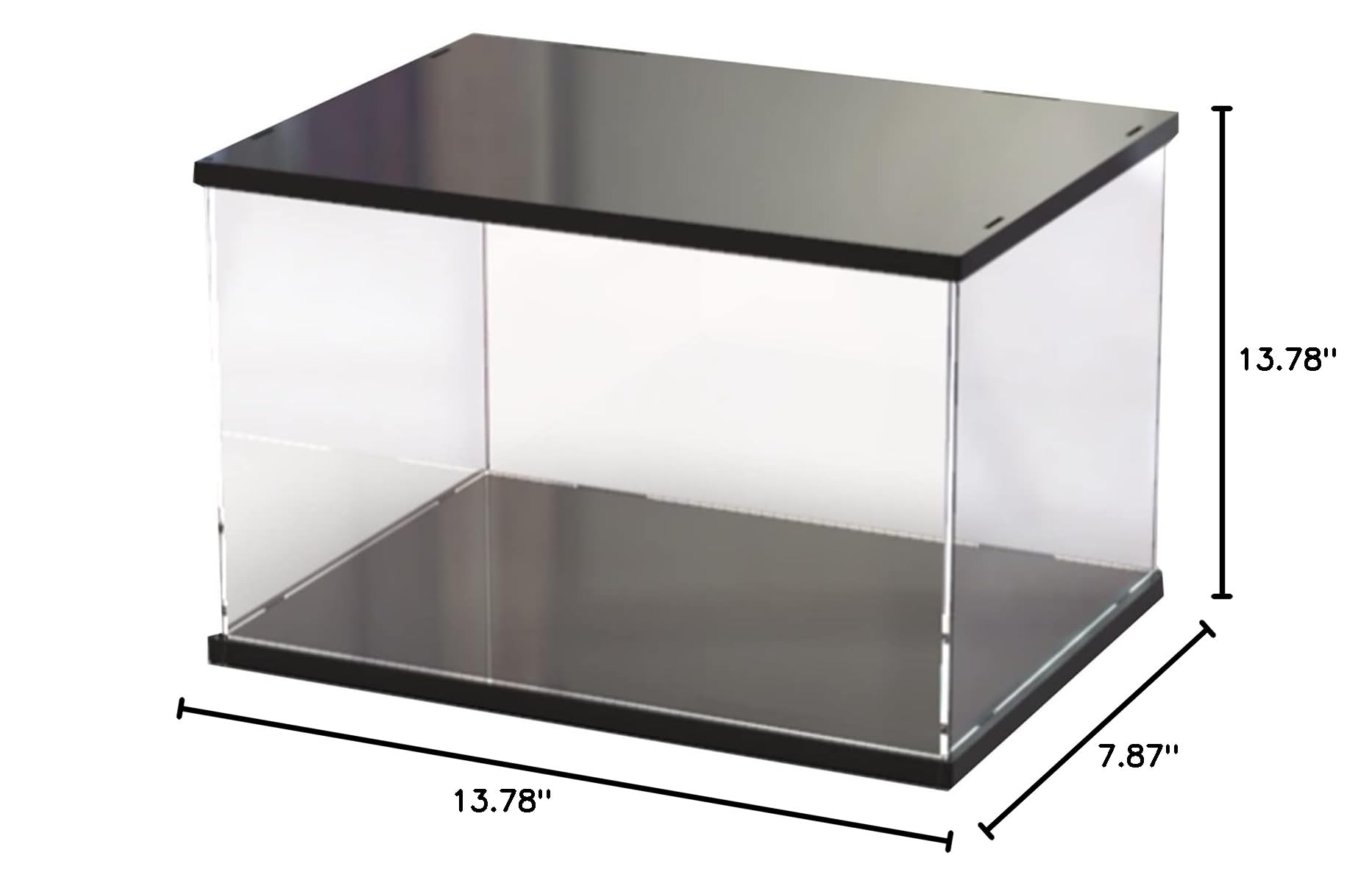 Clear Acrylic Display Case for Collectibles & Figures - 10MM Thick Stackable Dustproof Protection Box - Perfect for Toys, Models, and Showcase Storage on Countertops or Shelves