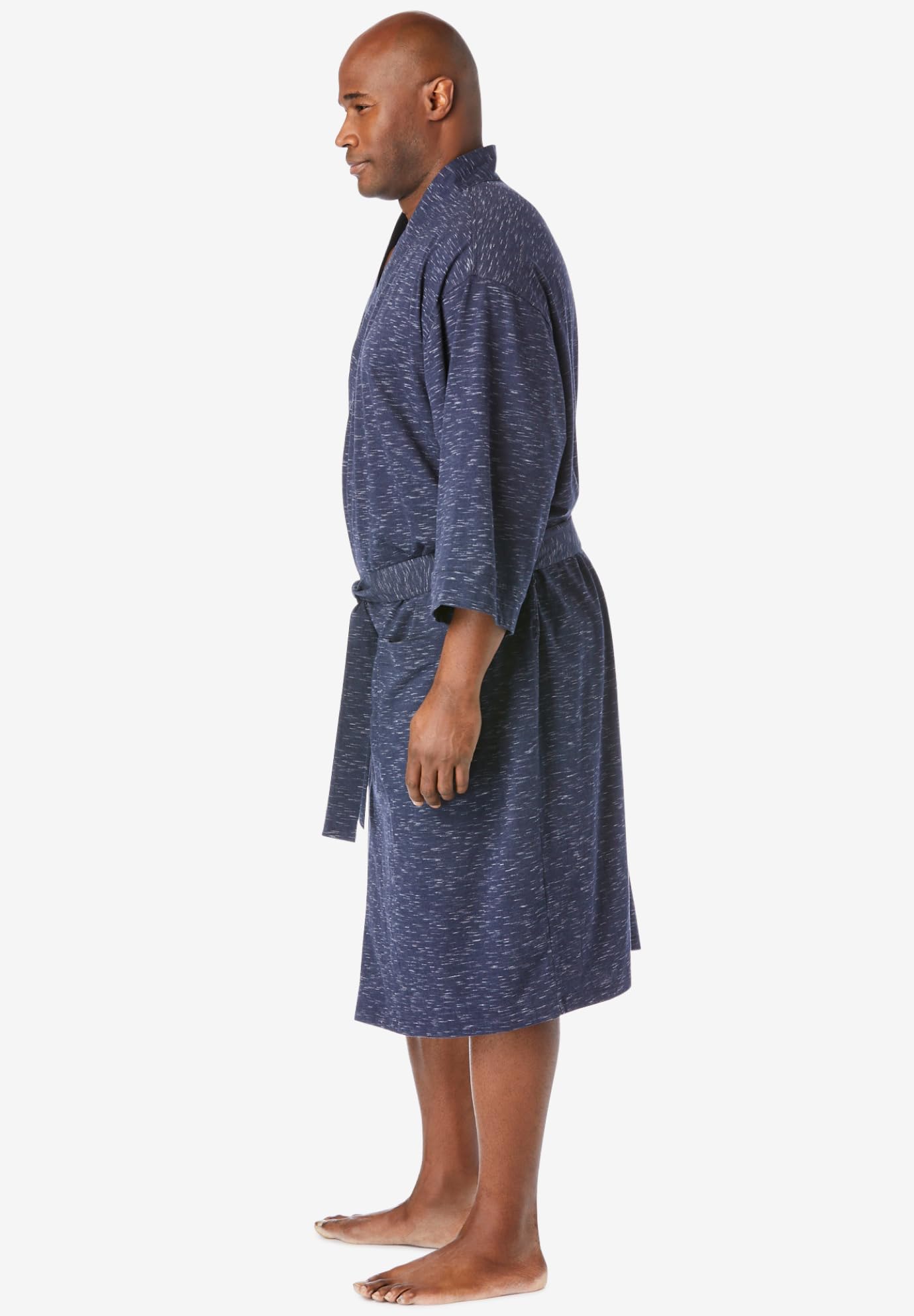 KingSize Men's Big & Tall Cotton Jersey Robe - Soft & Comfortable Bathrobe for Relaxation at Home, Spa & Lounging