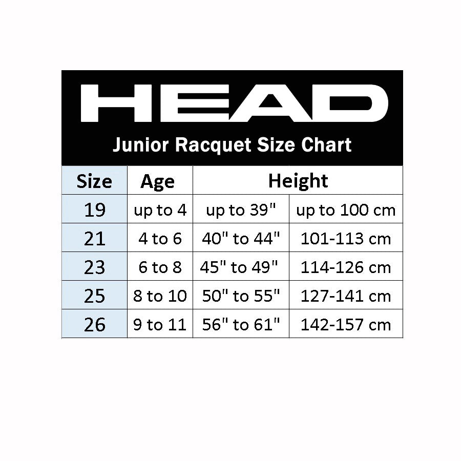 Head Novak 19 Junior Tennis Racket (Pre-Strung) - Perfect for Kids & Beginners Learning Tennis | Lightweight & Durable for Training & Matches