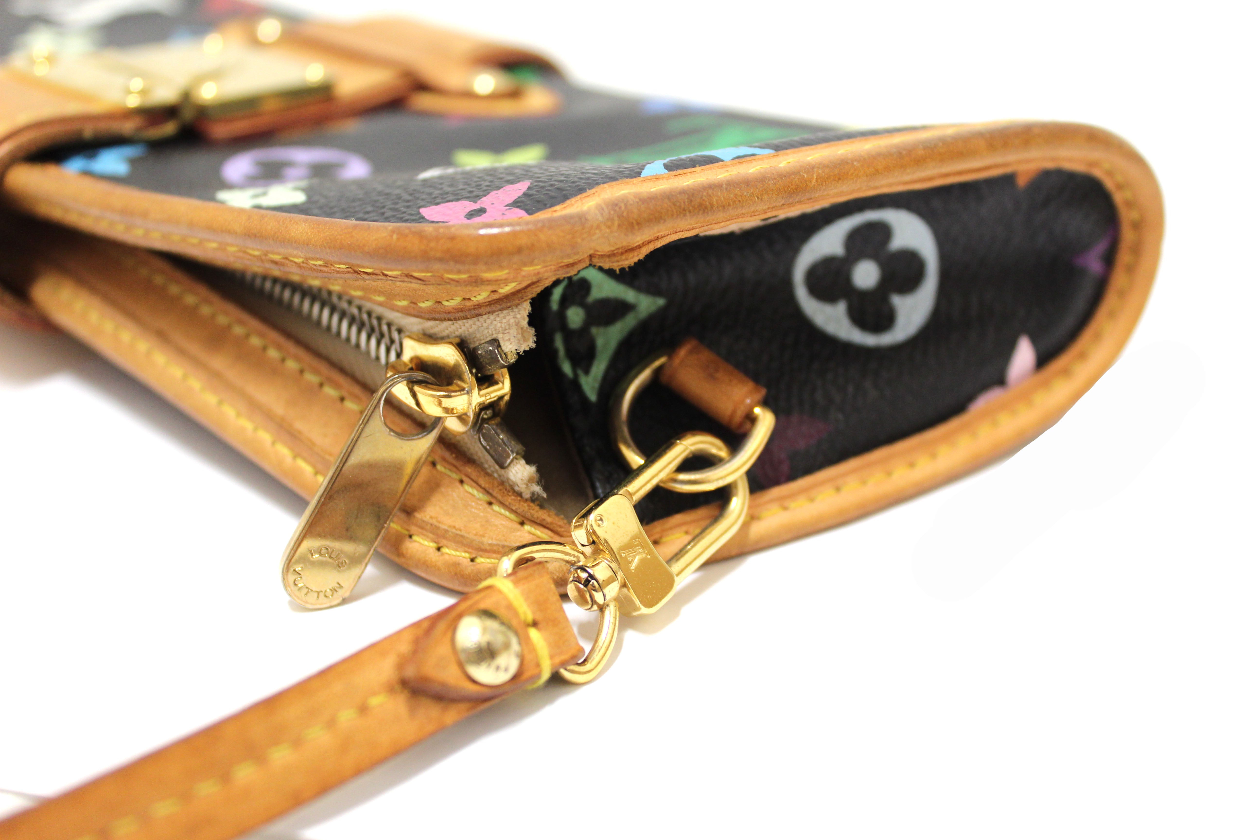 Authentic Louis Vuitton Black Multicolor Monogram Shirley Clutch Bag - Luxury Designer Handbag for Women, Perfect for Evening Parties, Date Nights & Special Occasions