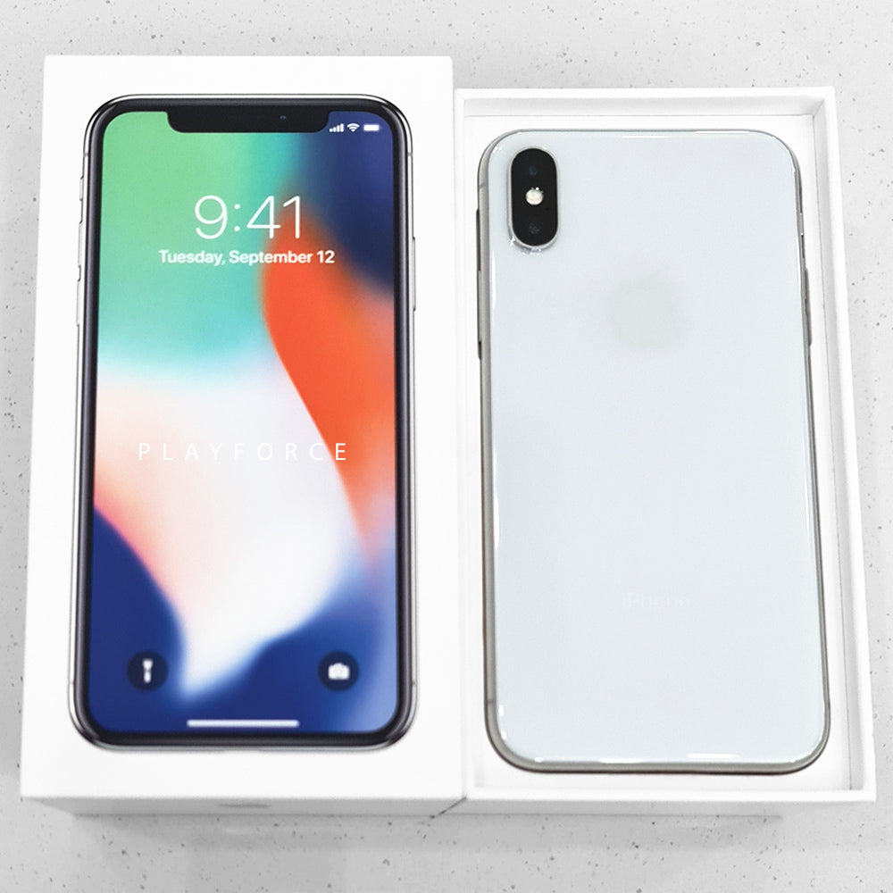 iPhone X 256GB Silver - Unlocked Smartphone with Face ID, 5.8