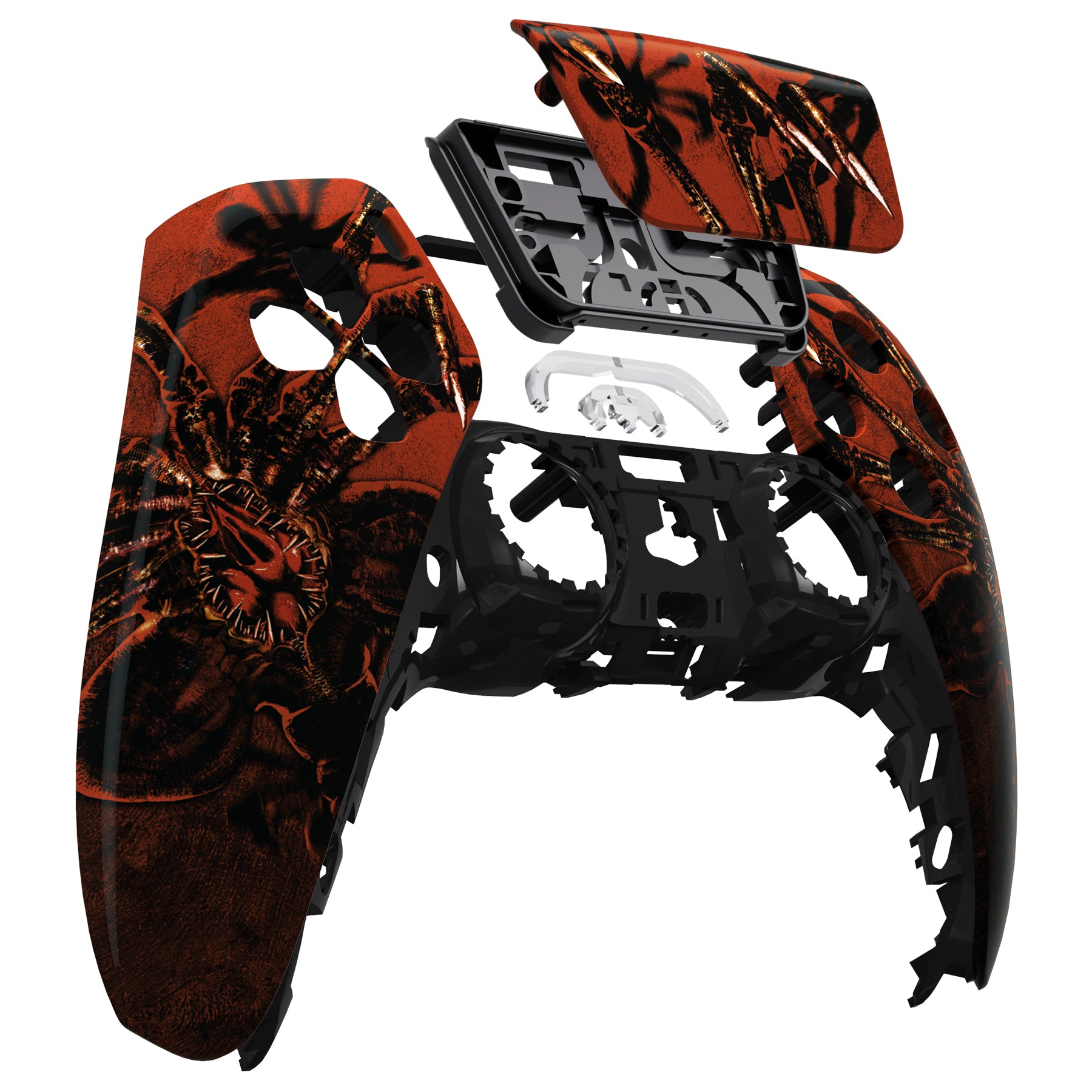 eXtremeRate PS5 Controller Front Housing Shell Replacement - Compatible with BDM 010/020/030/040/050 Models - Custom Touchpad Cover - Gaming Accessory for Enhanced PS5 Controller Performance
