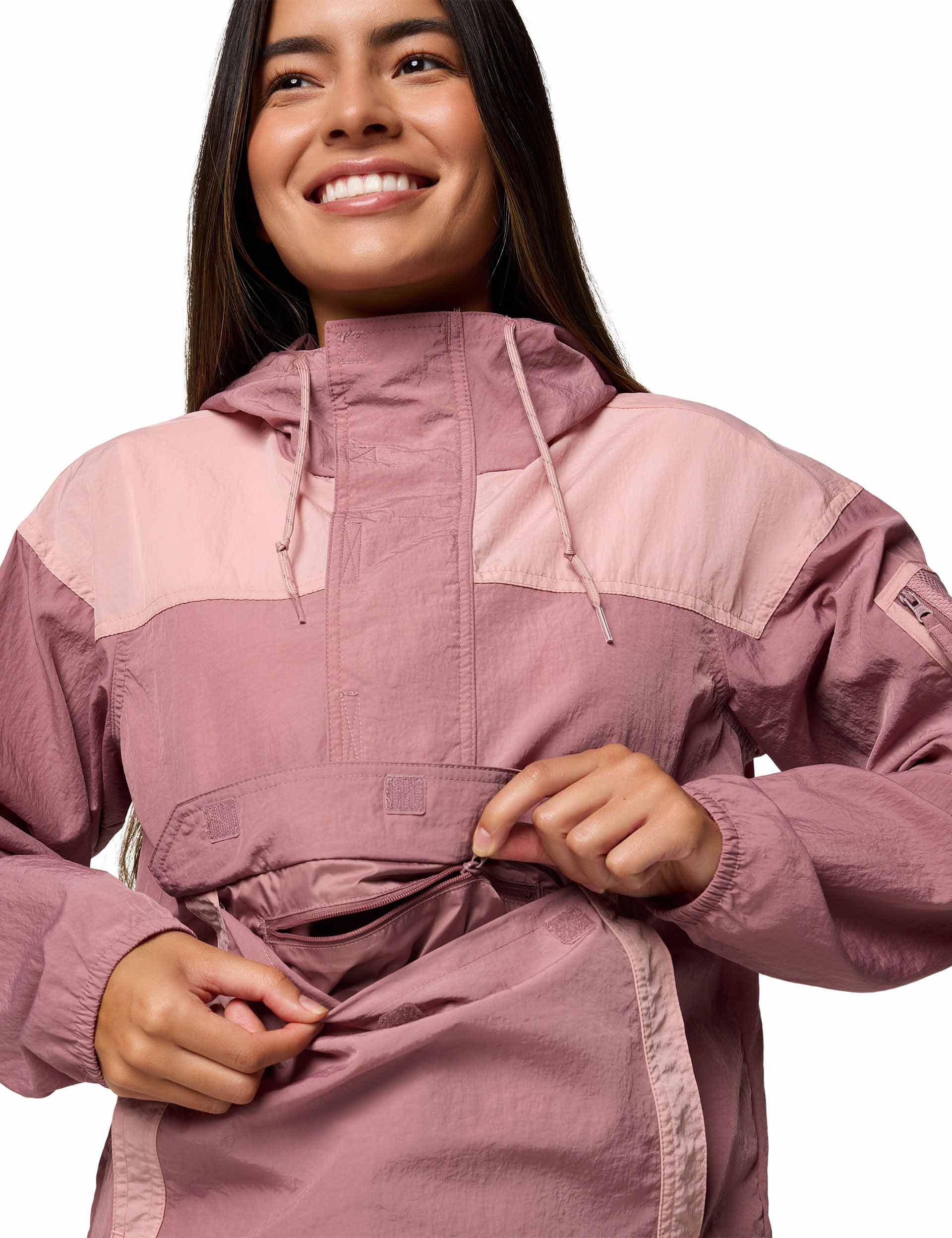 Challenger II Windbreaker Jacket - Fig/Eraser Pink - Lightweight Waterproof Outdoor Running Hiking Travel Windbreaker for Men & Women