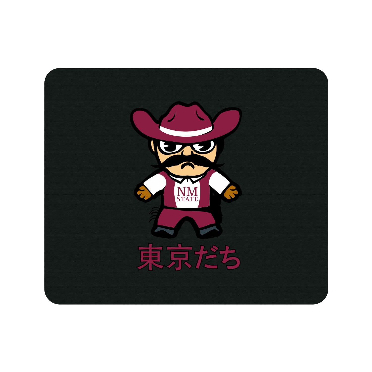 Premium Mouse Pad with Non-Slip Base - New Mexico State University & Tokyodachi Themed Fabric Design - Perfect for Gaming, Office Work, and Home Use