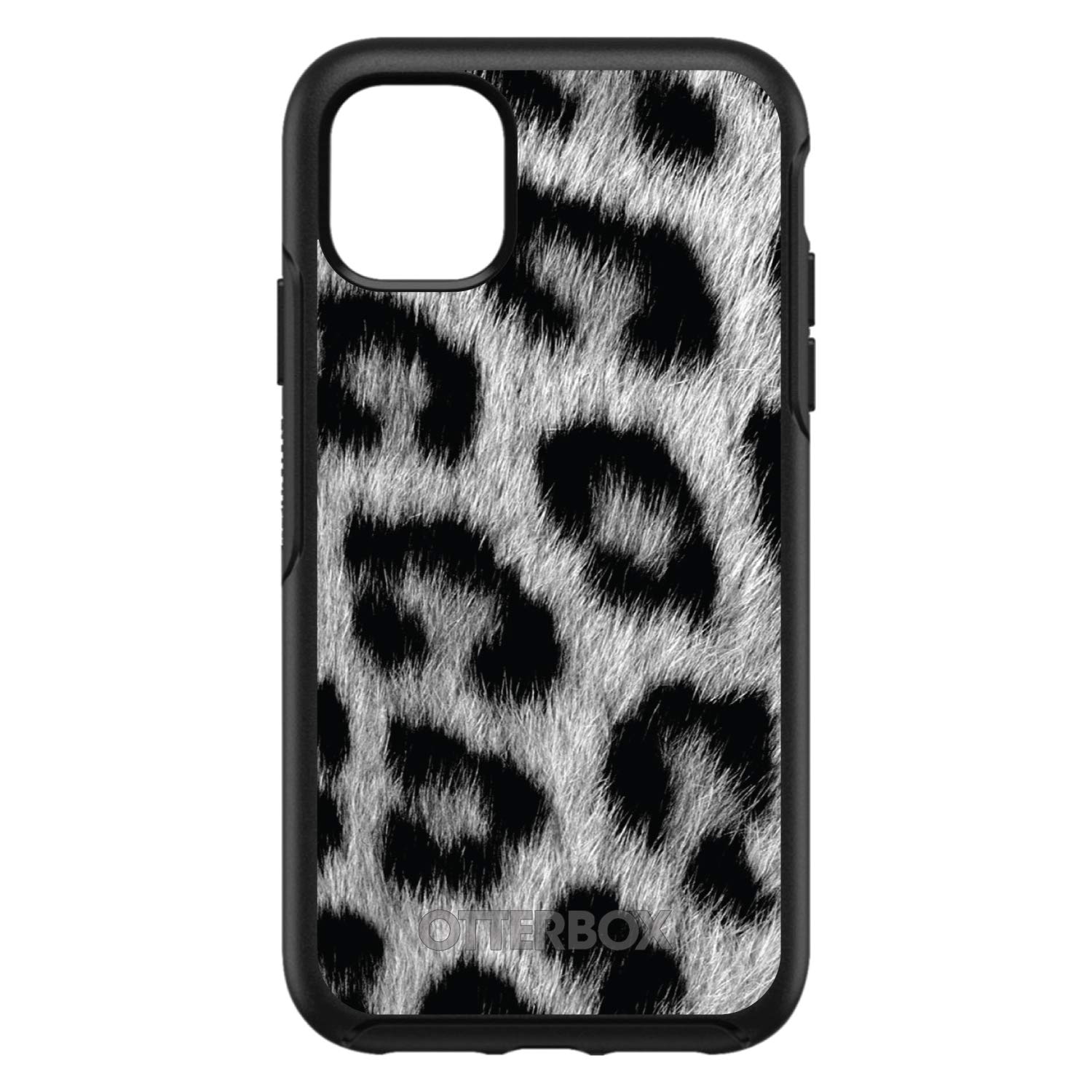 DistinctInk iPhone 12/12 Pro Case (6.1 Inch) - Premium Snow Leopard Print Protective Cover - Durable Shockproof Replacement for OtterBox Symmetry - Perfect for Work, Travel & Everyday Use