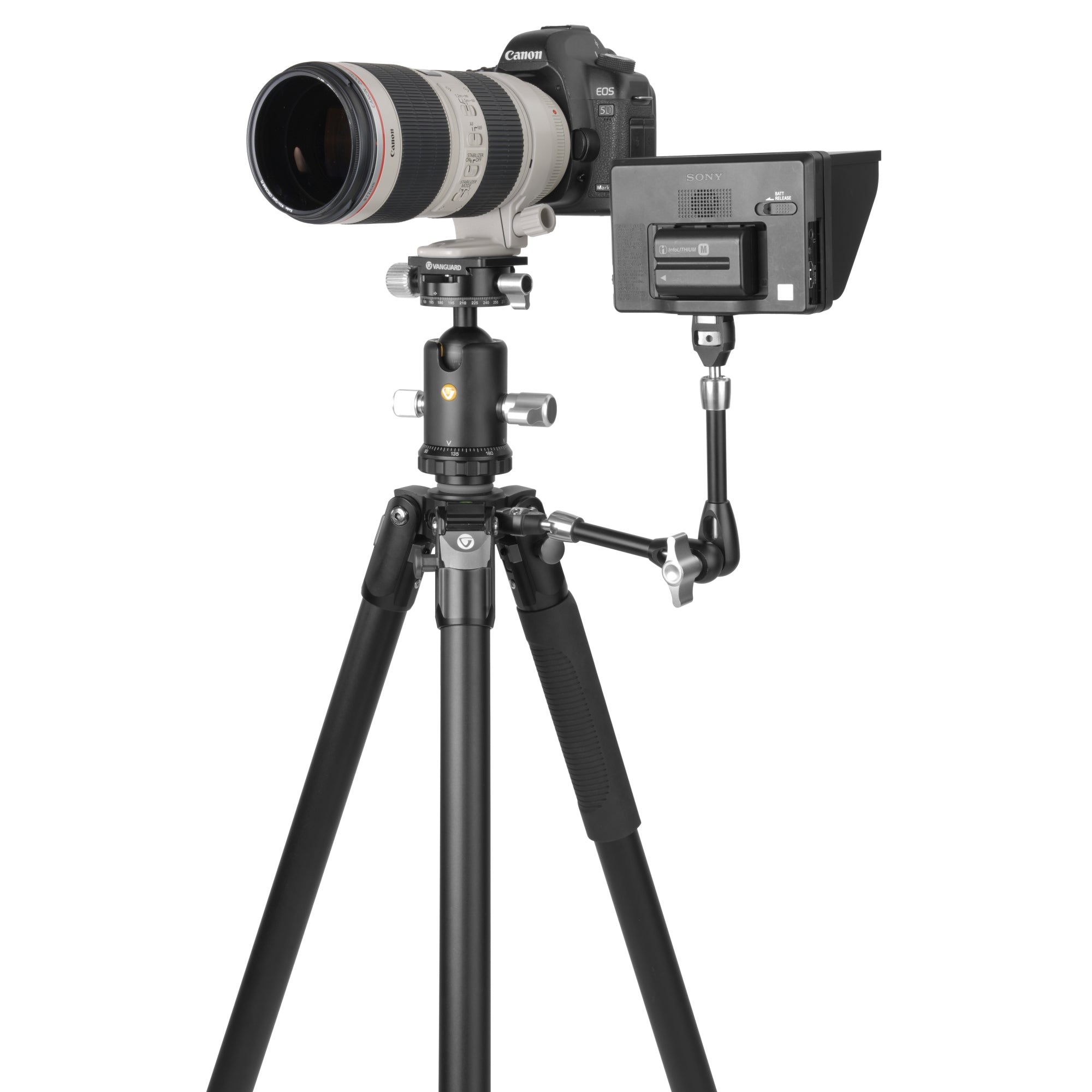 VEO 3 303AB Professional Aluminum Tripod with Dual Axis Ball Head - Lightweight & Stable for DSLR Cameras, Video Shooting, Travel Photography