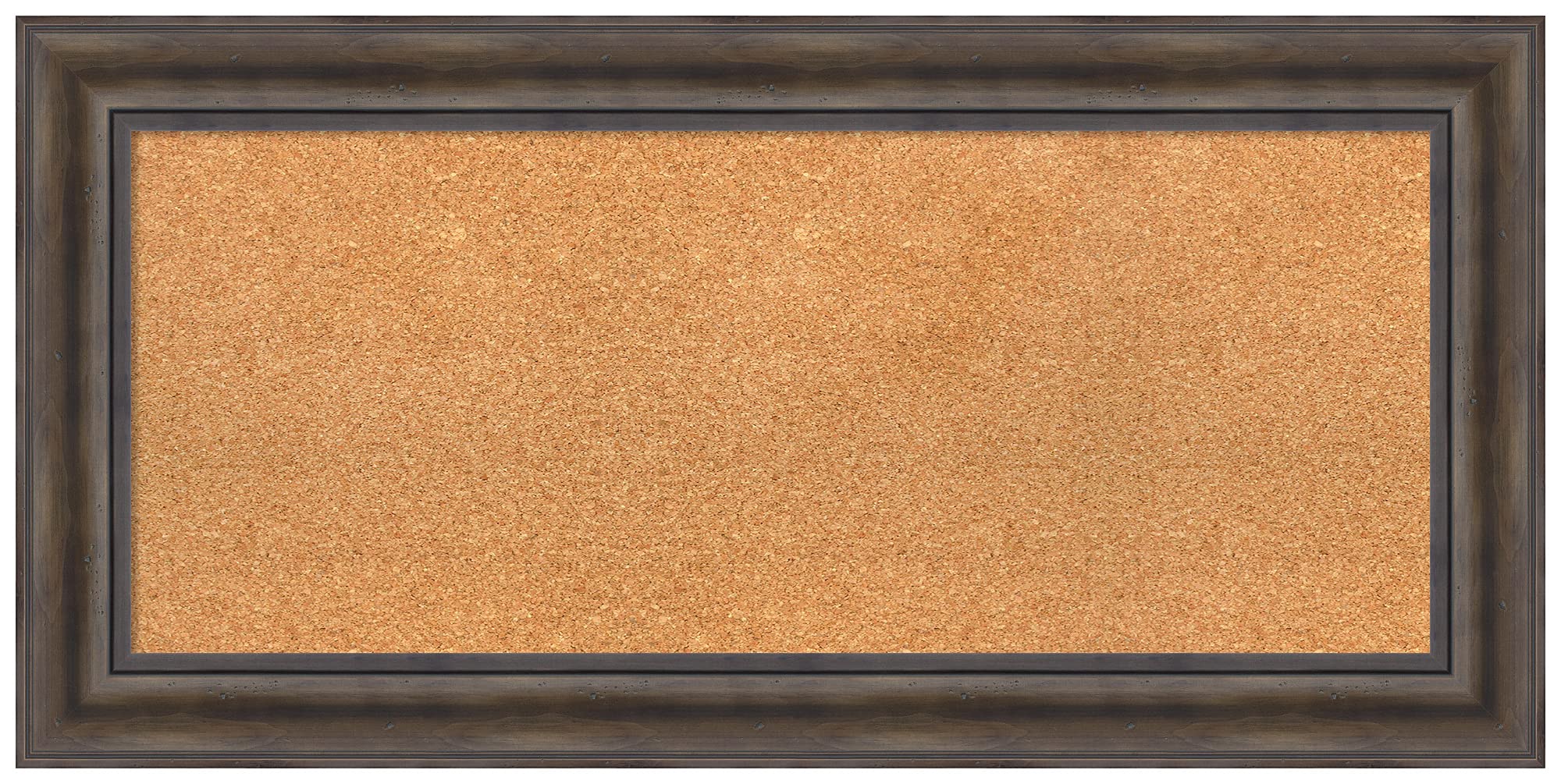 Custom Natural Cork Bulletin Board with Rustic Pine Wood Frame - 39x19 Inch (Various Sizes Available) - Perfect for Home Office, Classroom, or Kitchen Organization & Memo Display