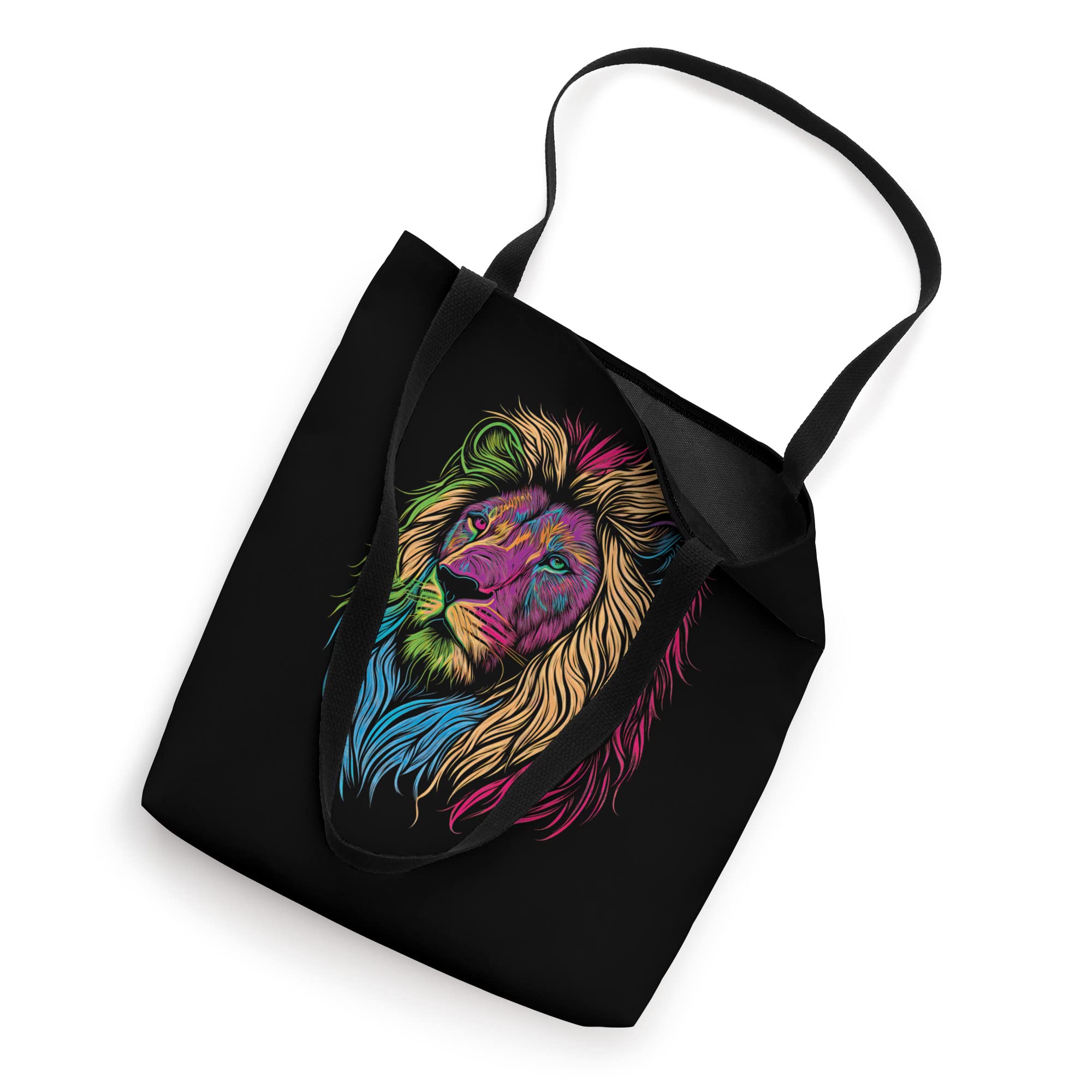 Vibrant Lion Print Tote Bag - Stylish & Durable Canvas Shopping Bag for Women, Beach, Grocery, Work & Travel