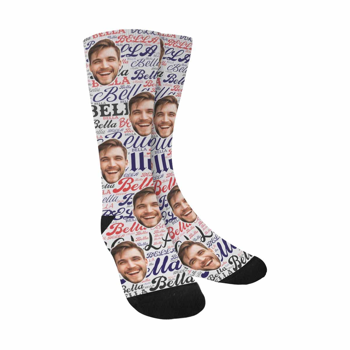Custom Face Socks - Personalized Photo Printed Crew Socks for Men & Women | Unisex Athletic Socks for Running, Gifts & Couples Matching
