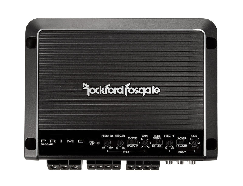 Rockford Fosgate R400-4D Car Amplifier - 400W 4-Channel Marine & Auto Stereo Amp for Boats & Vehicles | Perfect for Upgrading Car Audio Systems & Marine Stereo Setups