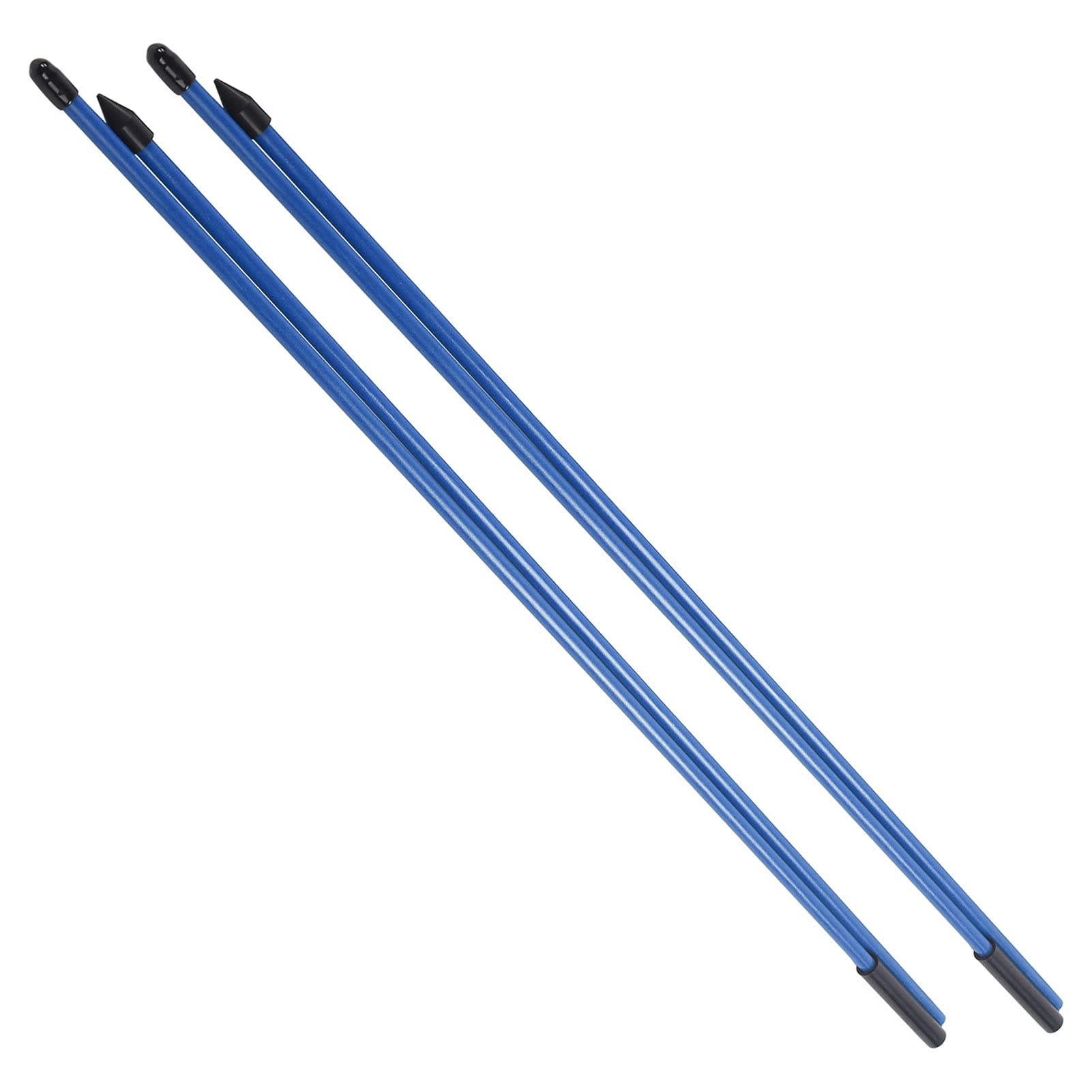 Astibym Golf Alignment Training Sticks - 2-Piece Foldable Fiberglass Golf Alignment Aid Practice Rods (Blue) | Improve Swing Accuracy & Putting Alignment | Perfect for Driving Range & Backyard Practice
