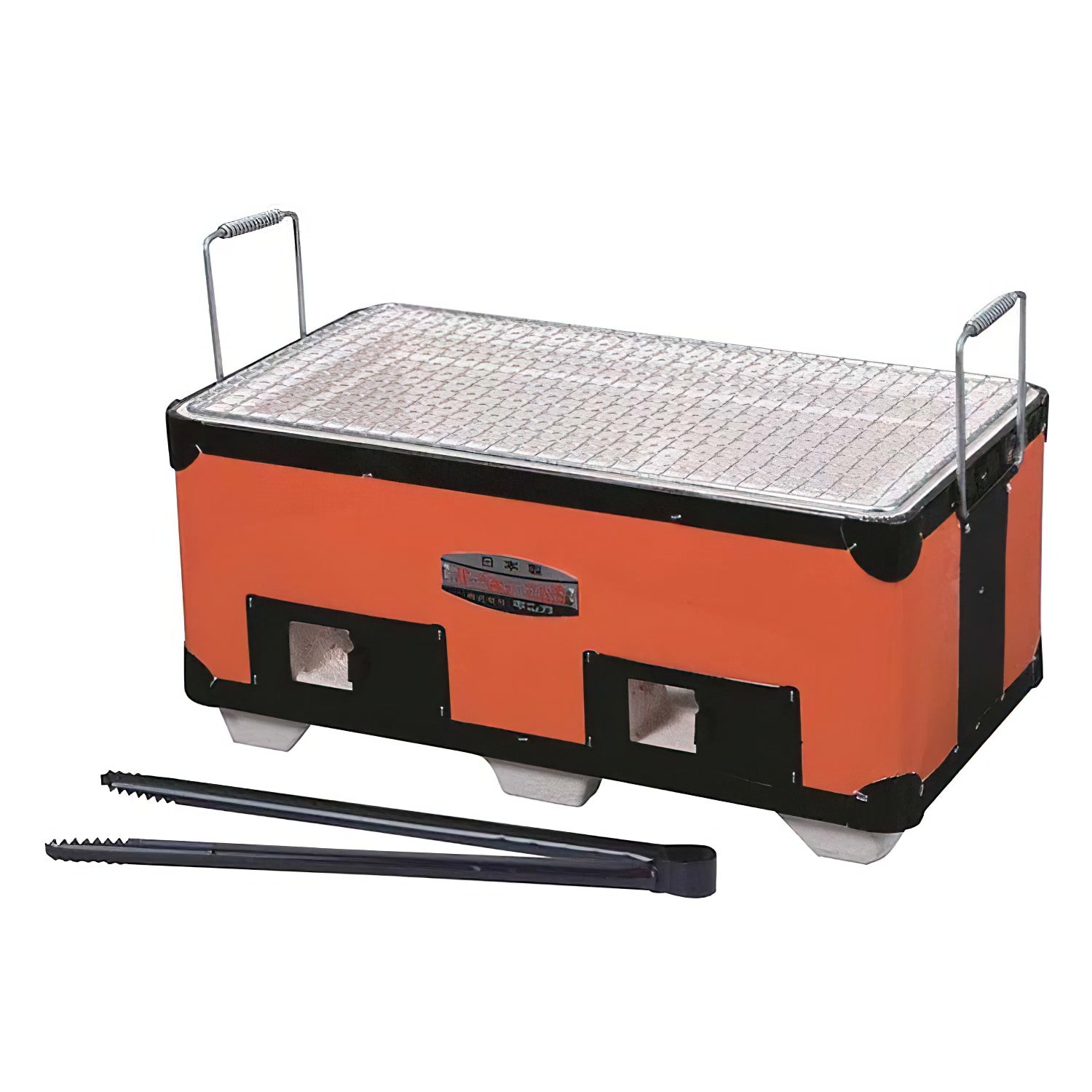 Premium Kinka Rectangular Charcoal Konro Grill - Japanese Style BBQ Grill for Outdoor Cooking, Backyard Parties & Camping | Durable Porcelain Enamel Steel Construction