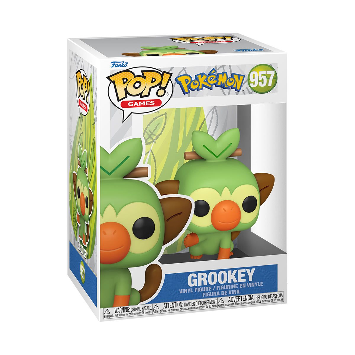 Pokemon Grookey Plush Toy - Adorable Collectible Stuffed Animal for Kids & Fans | Perfect for Gifts, Room Decor, and Playtime