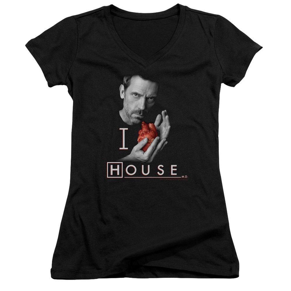 I Heart House Juniors' Sheer Fitted V-Neck T-Shirt for Women - Trendy Casual Top for Everyday Wear, Layering & Summer Outfits