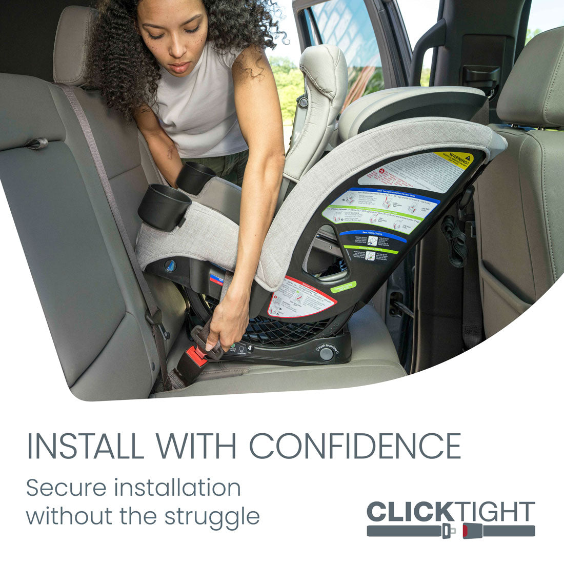 Britax One4Life Slim ClickTight Convertible Car Seat - 3-in-1 All-in-One Design for Rear-Facing, Forward-Facing & Booster | Safe & Comfortable for Infants to Big Kids | Perfect for Travel, School & Family Road Trips