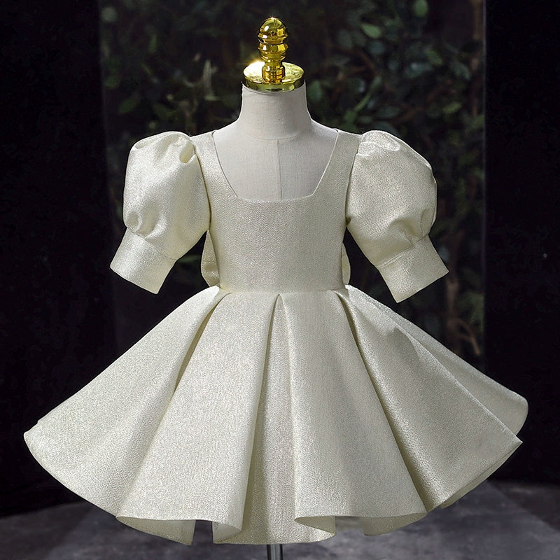 Elegant Baby First Communion Dress for Toddlers - White Lace Formal Gown for Girls - Perfect for Baptism, Christening, and Special Occasions