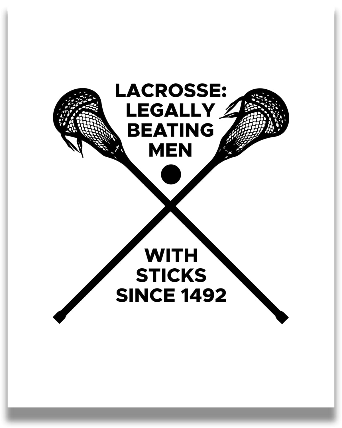 Vintage Lacrosse Art Print - 8x10 Unframed Wall Decor for Lacrosse Players & Fans - Perfect Gift for Sports Enthusiasts & Home Office Decor