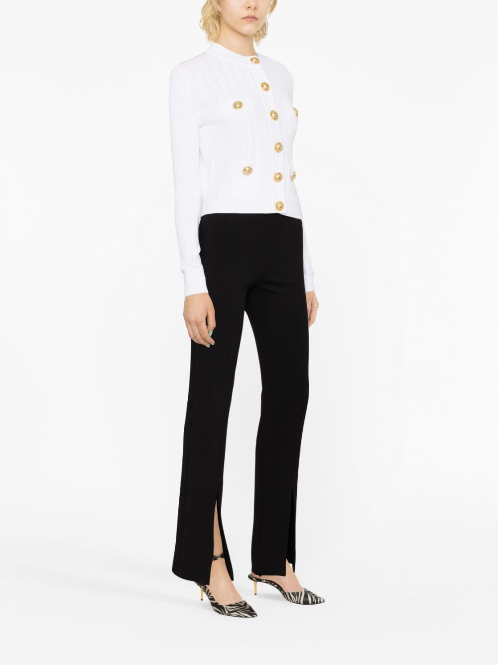 Balmain White Sweaters for Women - Luxury Cashmere Knitwear for Fall & Winter Fashion | Perfect for Office, Parties & Casual Outfits