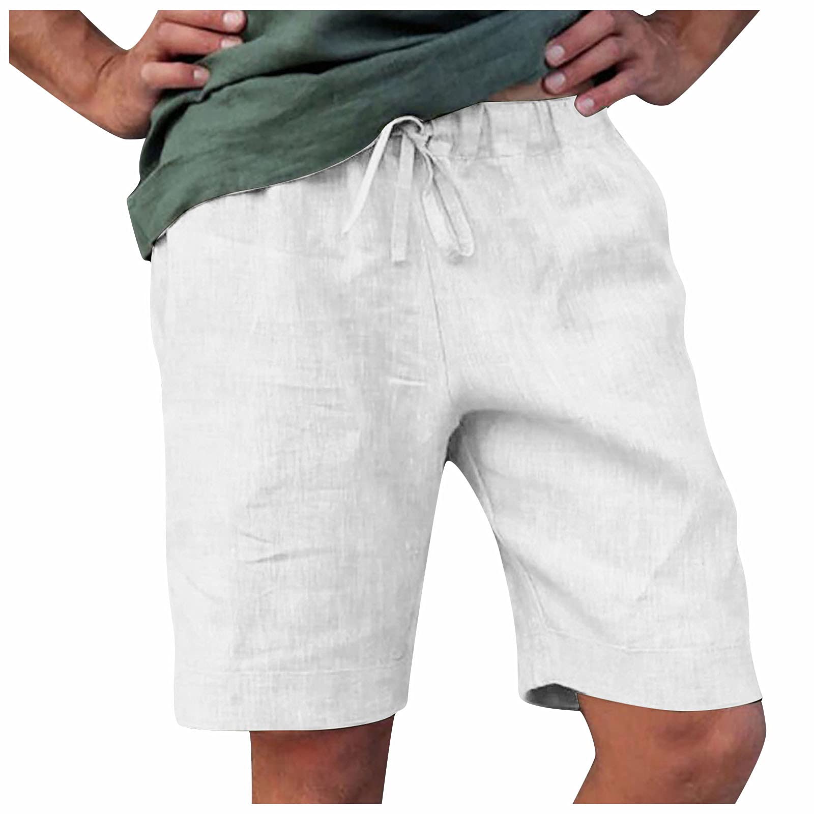 **Men's Linen Shorts - Moisture Wicking, Slim Fit & Relaxed Fit Summer Jogging Shorts for Casual Wear, Travel & Outdoor Activities**