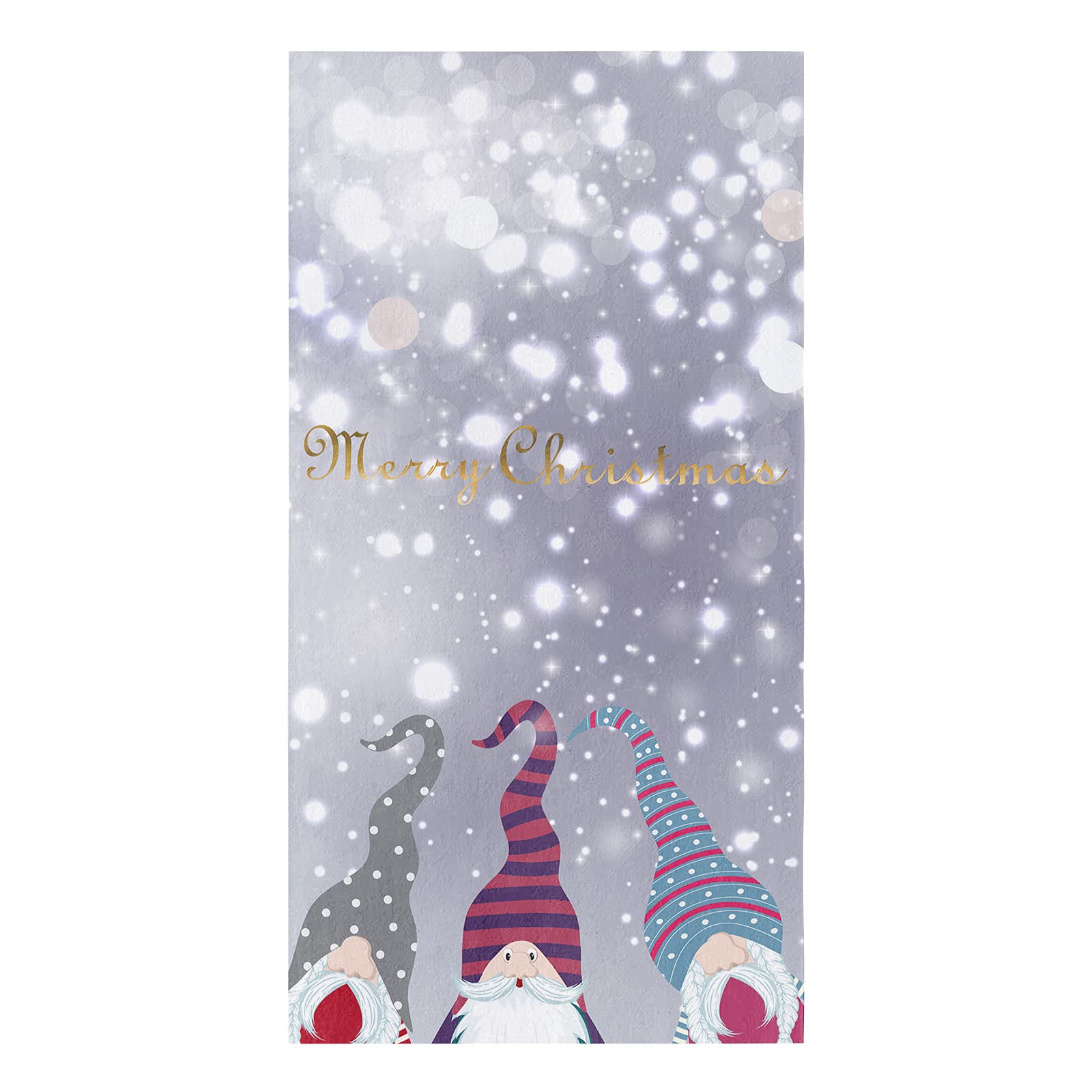 **Dadabutydecor Christmas Gnome Dish Cloths - 18x28 Inch Soft Absorbent Reusable Kitchen Towels for Washing Dishes, Cleaning Countertops & Holiday Decor - Pack of 1**