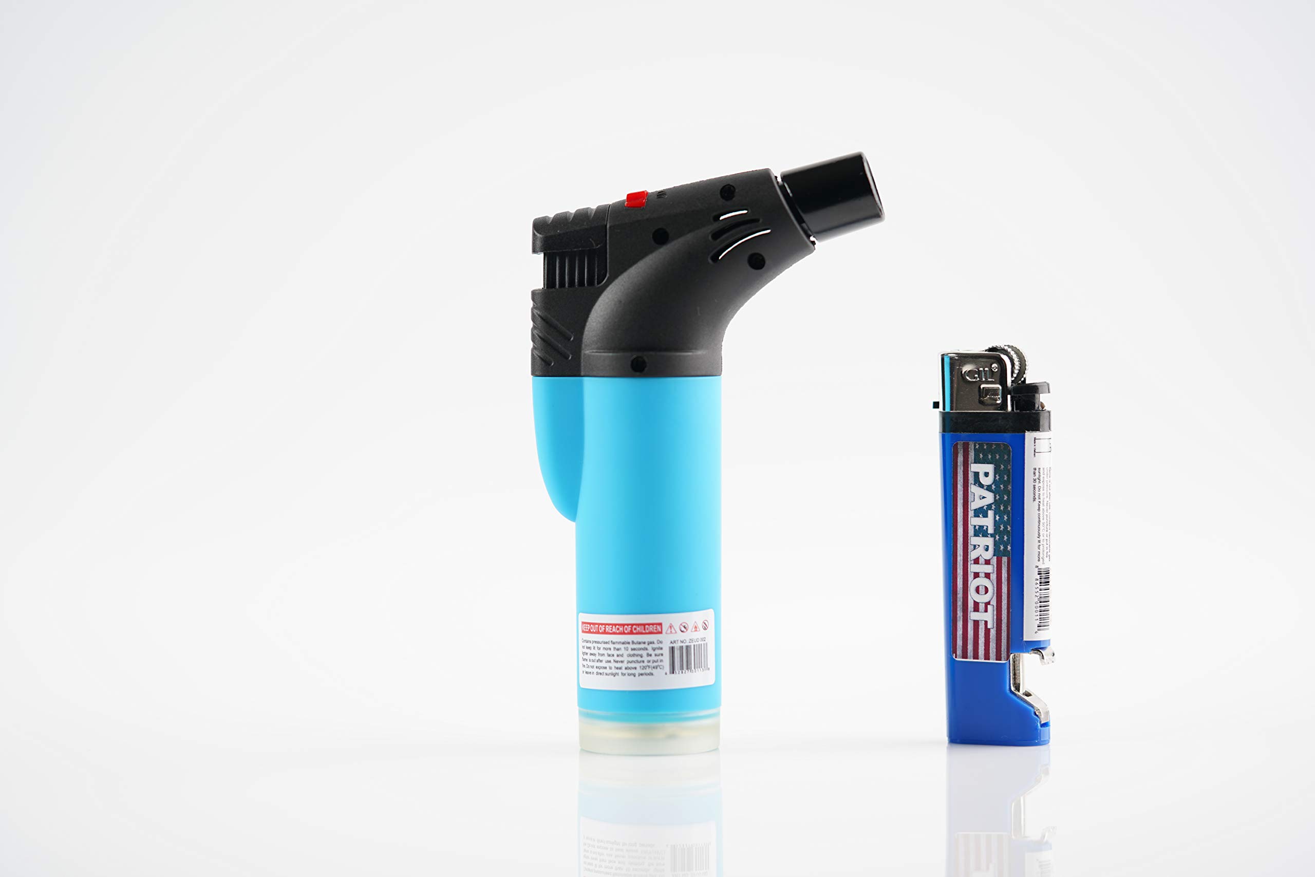 Newport Zeus Adjustable Jet Torch Lighter & Patriot Disposable Lighter 2-Pack Bundle - Blue Flame Windproof Lighters for Cigars, Camping, BBQ, and Outdoor Use