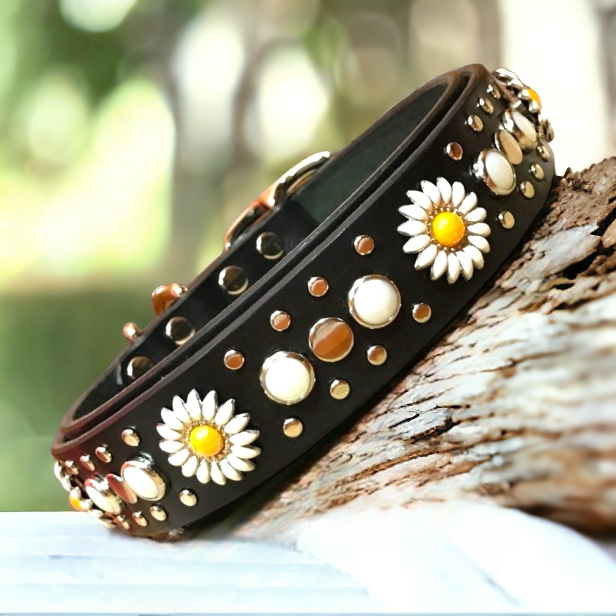 Premium Genuine Leather Dog Collar - Kalina Collection | Adjustable & Durable Pet Collar for Small Medium Large Dogs | Perfect for Daily Walks, Training & Outdoor Adventures