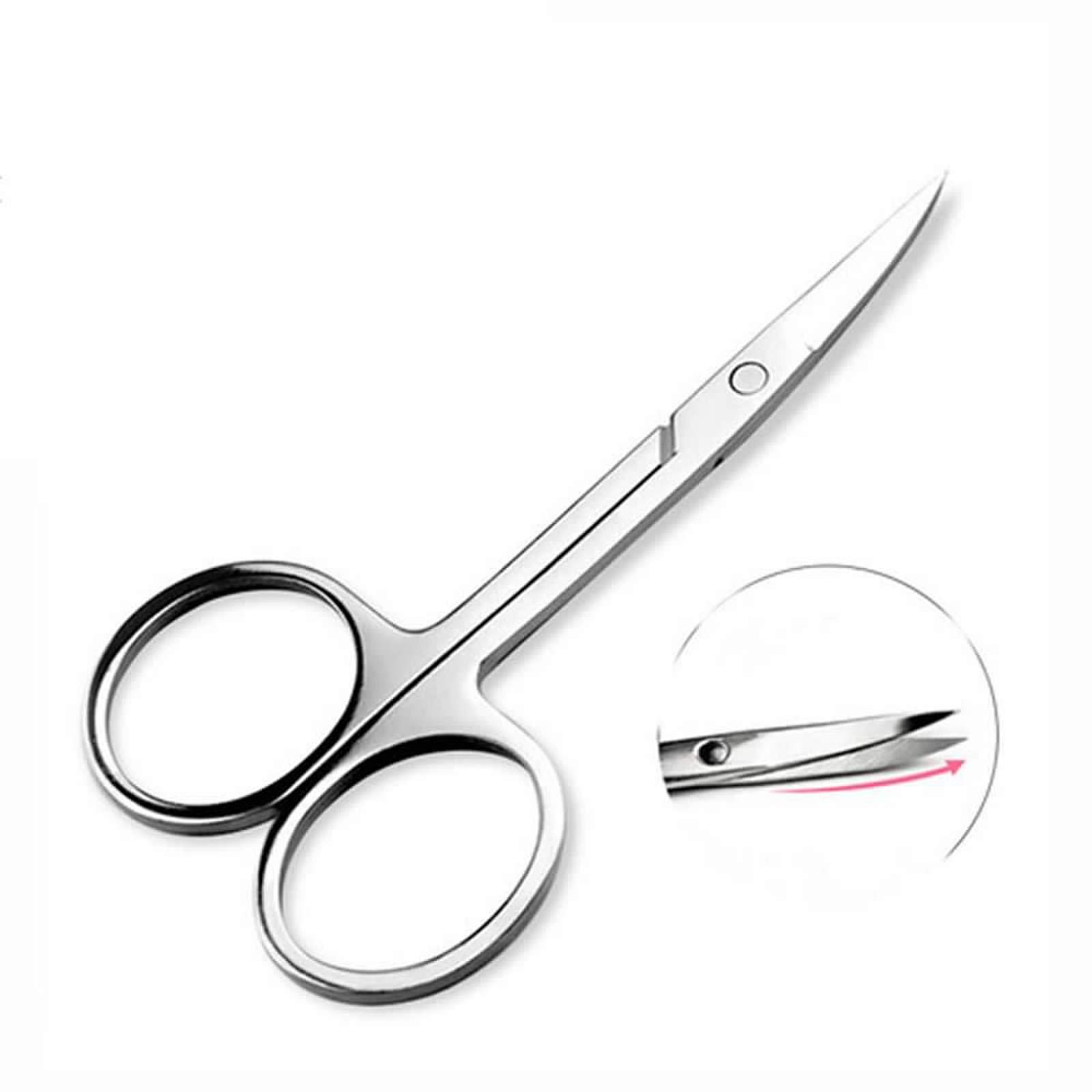 ZEDACA® 2-Pack Stainless Steel Eyebrow Scissors - Professional Eyebrow Trimmer & Shaping Tool for Precise Makeup Grooming at Home or Salon