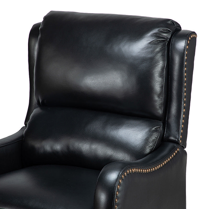Deliat Genuine Leather Recliner Chair - Premium Comfort for Living Room, Home Theater & Office - Adjustable Footrest & Lumbar Support - Brown PU Leather Sofa for Relaxation & Entertainment