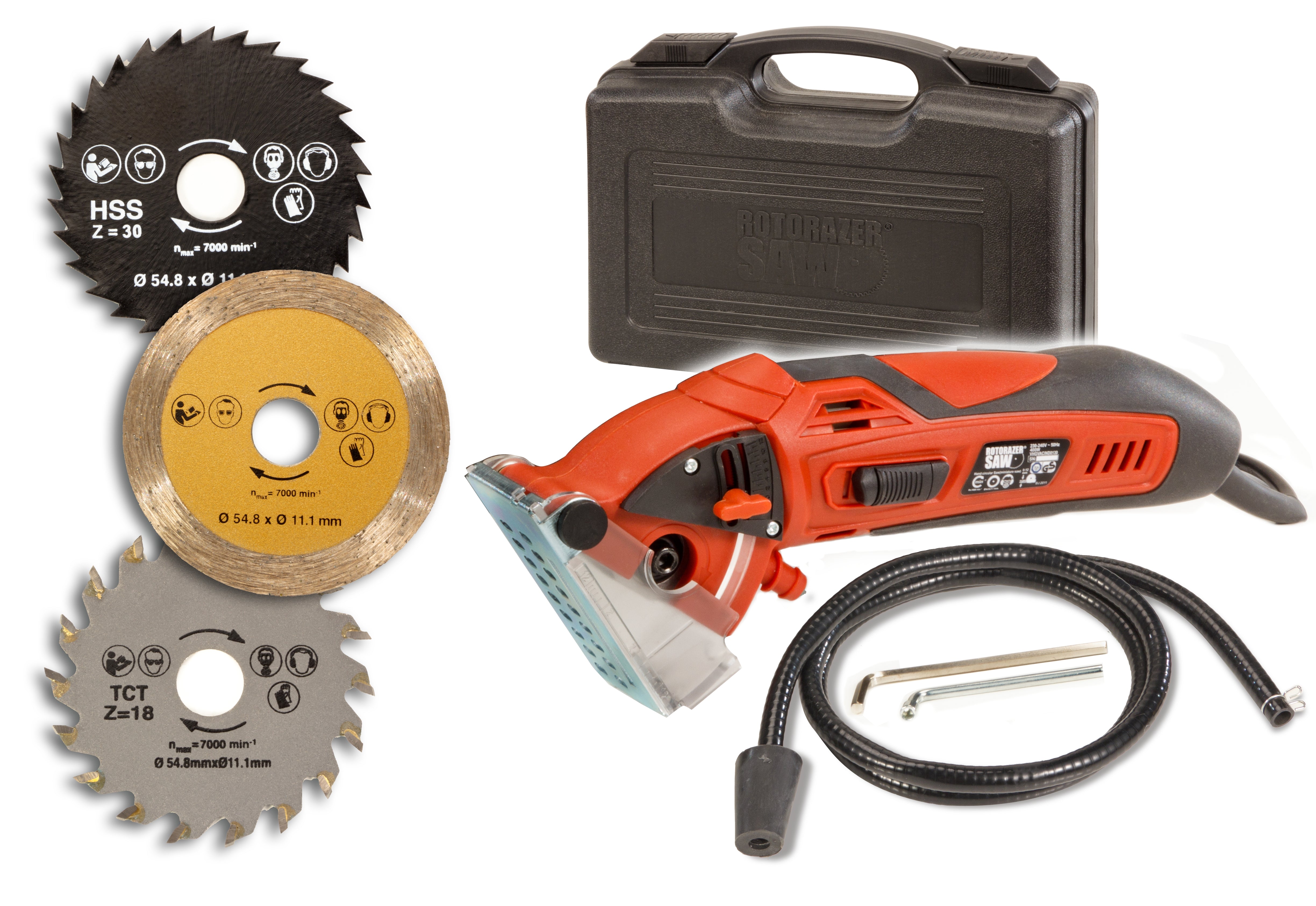Rotorazer Ultra-Thin Precision Saw - Compact & Powerful Handheld Cutting Tool for Wood, Metal, PVC - Perfect for DIY Projects, Home Renovations & Crafting