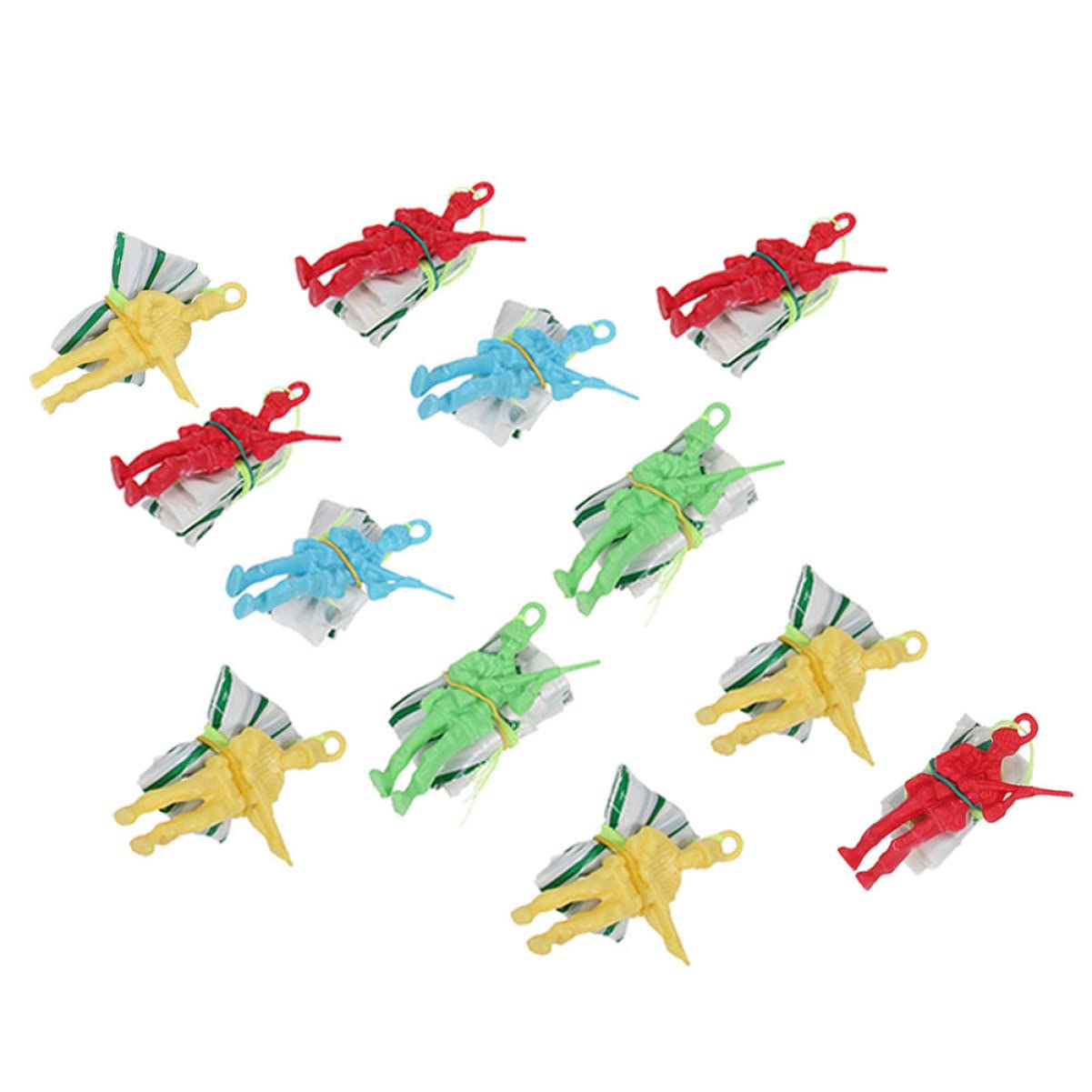 TOYANDONA 12Pcs Mini Parachute Soldiers - Army Paratrooper Drop Toys for Kids, Hand-Thrown Flying Parachute Men - Perfect for Outdoor Play, Birthday Parties & STEM Learning