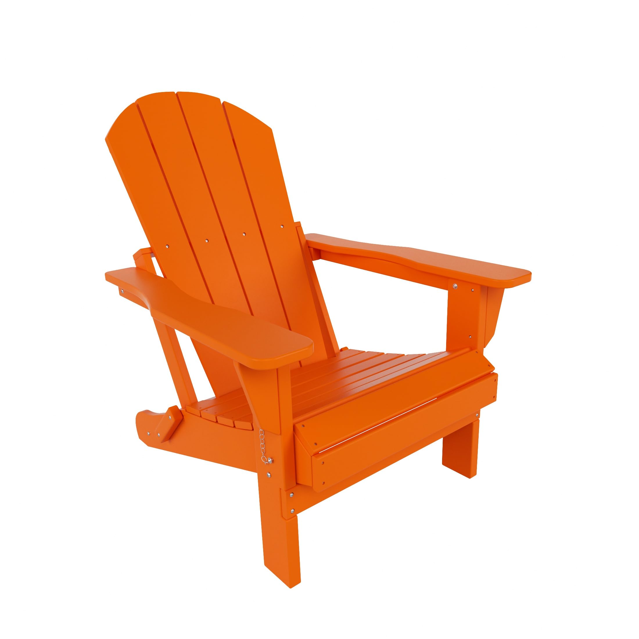 Premium Outdoor Folding Chair - All-Weather Patio & Garden Seating, Portable Adirondack Style for Backyard, Pool, Camping & Firepit (Orange) | Perfect for Picnics, Beach Trips & Outdoor Parties