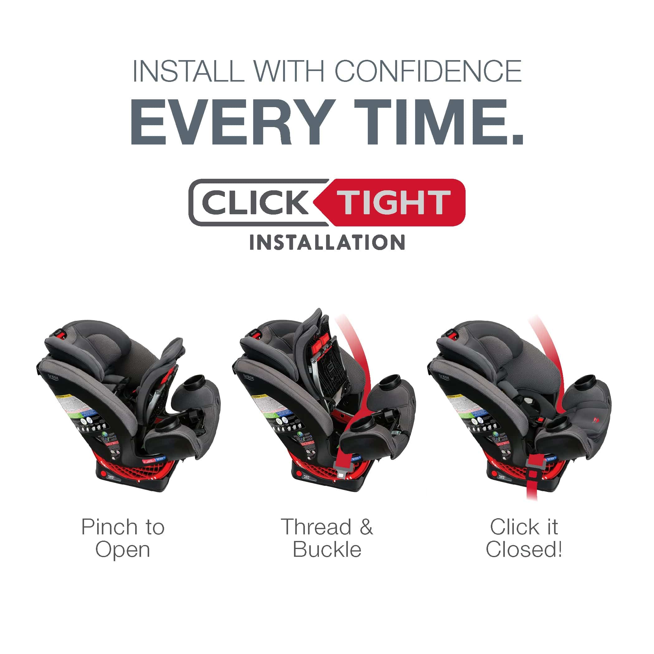 Britax One4Life Clicktight All-in-One Convertible Car Seat for Infants to Toddlers - Safe & Comfortable for Extended Rear-Facing & Forward-Facing - Perfect for Family Travel & Daily Commutes