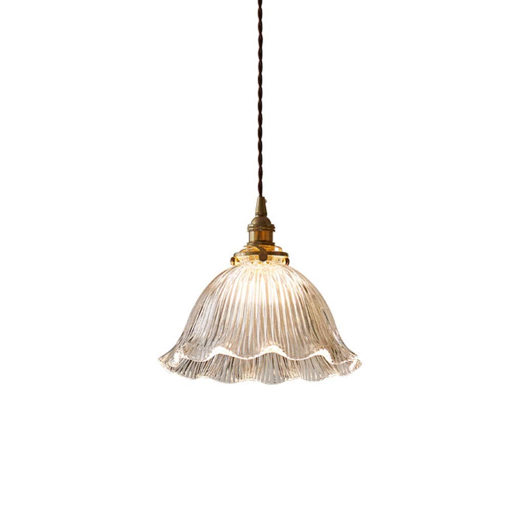 Nordic Simplicity Pendant Light with Ribbed Glass Shade - Modern Suspension Chandelier for Restaurant, Bar Counter, Entrance & Balcony Ceiling Lighting - Perfect for Dining Rooms, Cafes and Home Decor