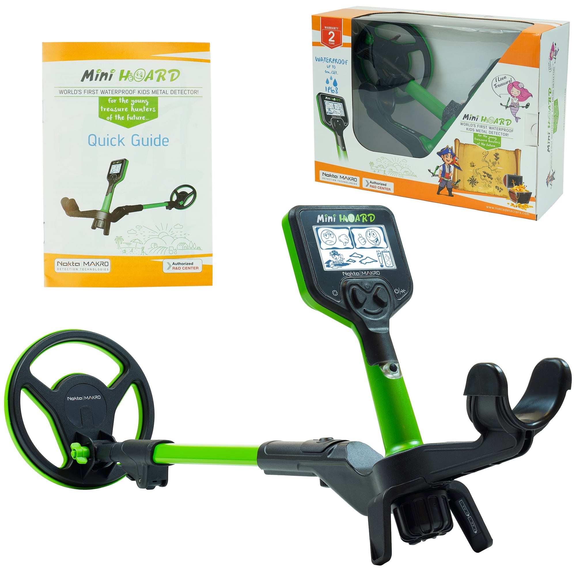 Nokta Mini Hoard Waterproof Metal Detector for Kids - Lightweight & Adjustable (Open Box) | Perfect for Beach, Park & Backyard Treasure Hunting Adventures