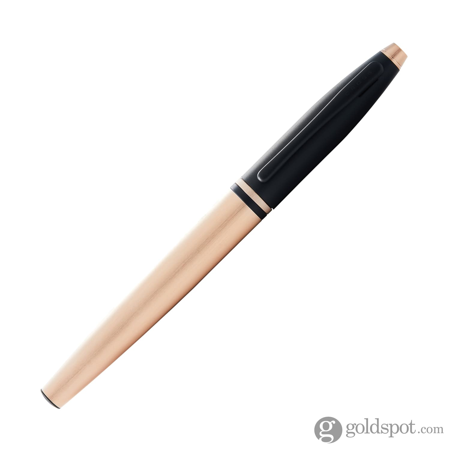Cross Calais Rollerball Pen - Premium Brushed Rose Gold with Black Trim - Elegant Writing Instrument for Office, Business Gifts & Luxury Stationery Collection
