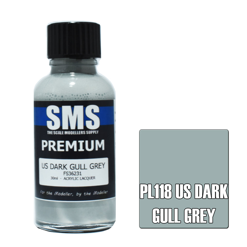 Premium 30ML Airbrush Paint - US Dark Gull Grey Acrylic Lacquer for Model Kits, DIY Crafts & Automotive Touch-Ups | Fast-Drying, High-Pigment Formula