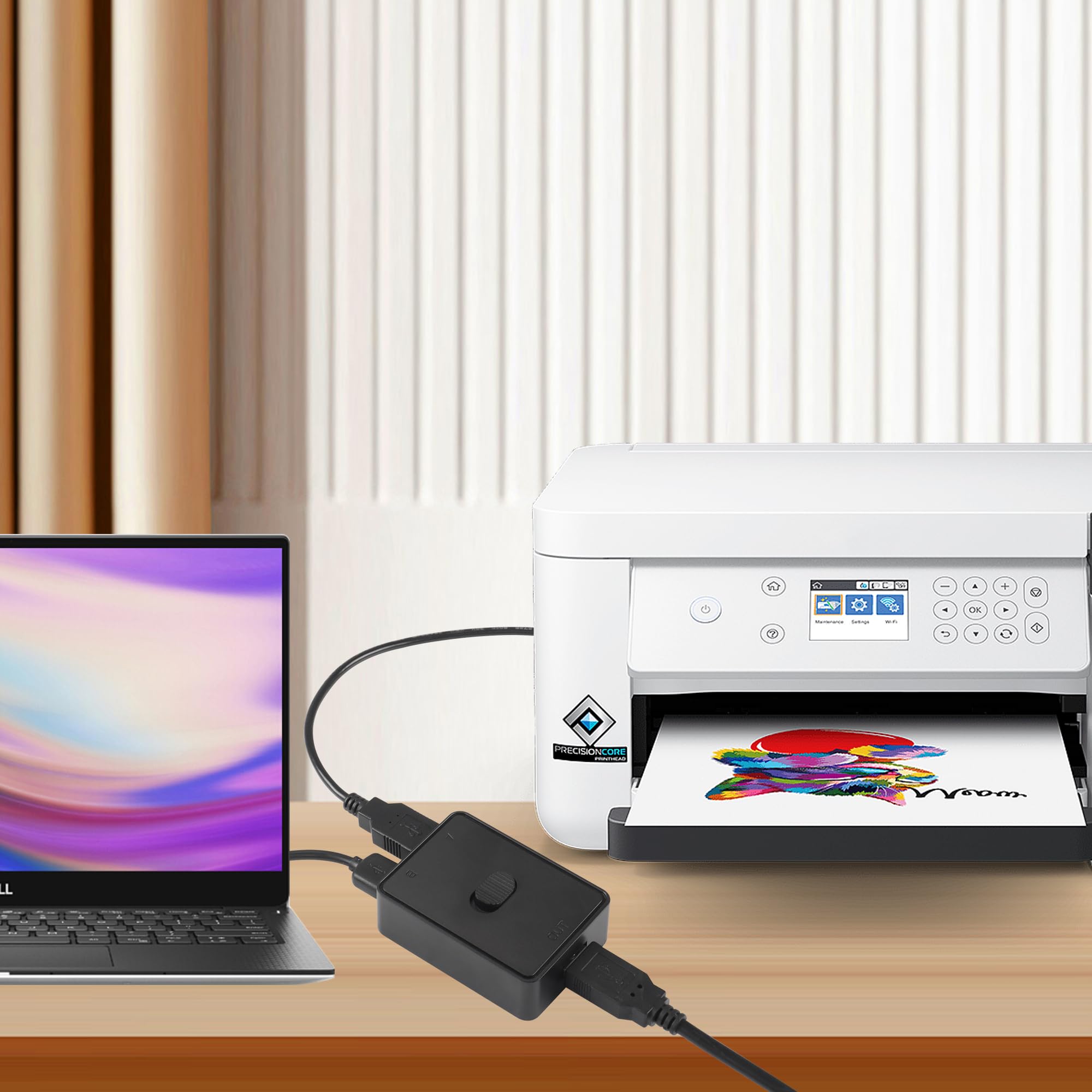 CERRXIAN USB 3.0 Switch Selector 2-in-1 for Keyboard Mouse Printer - Home Office Use