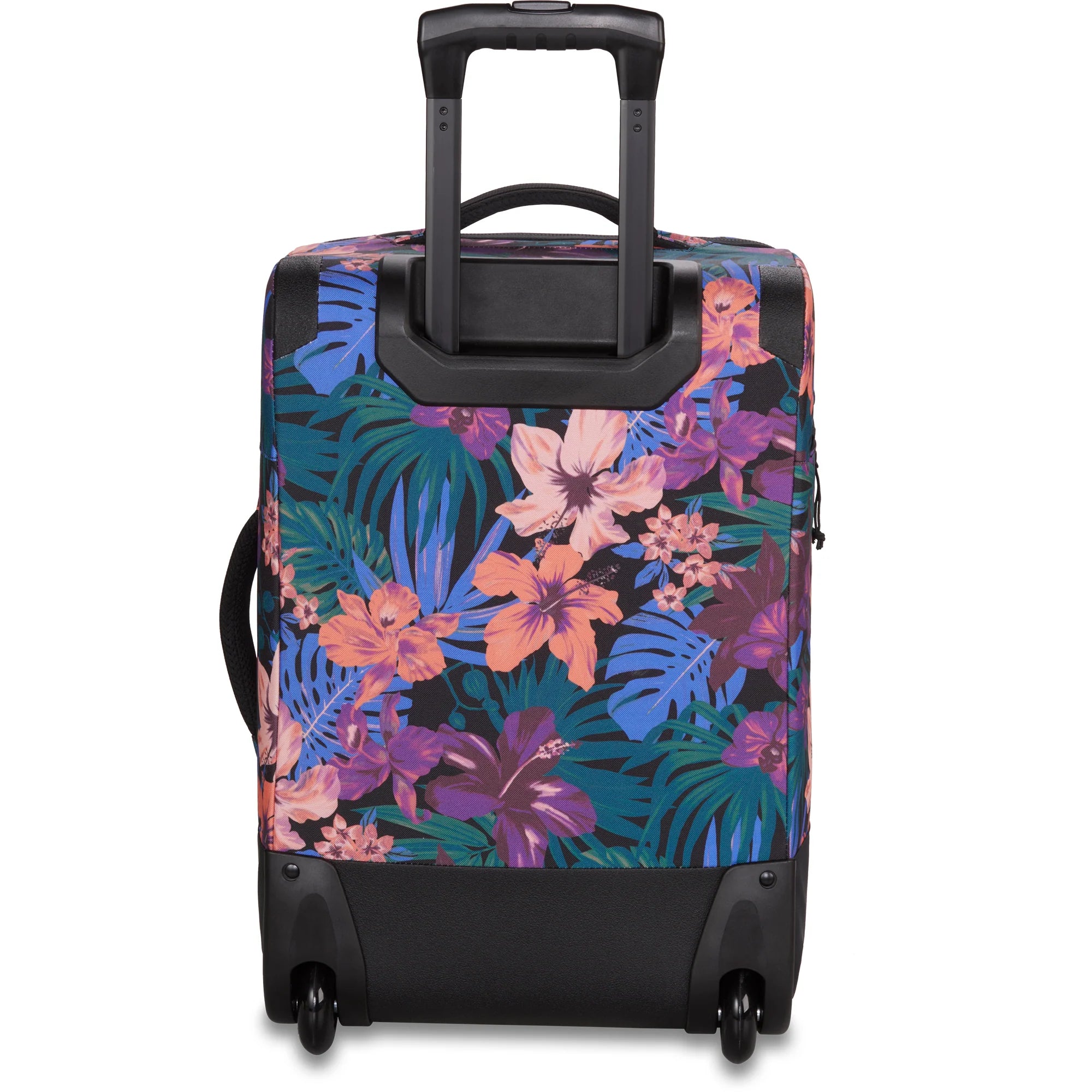 Dakine 365 Carry On Roller 40L Travel Luggage Bag - Black Tropidelic Print - Perfect for Airplane, Business Trips & Weekend Getaways