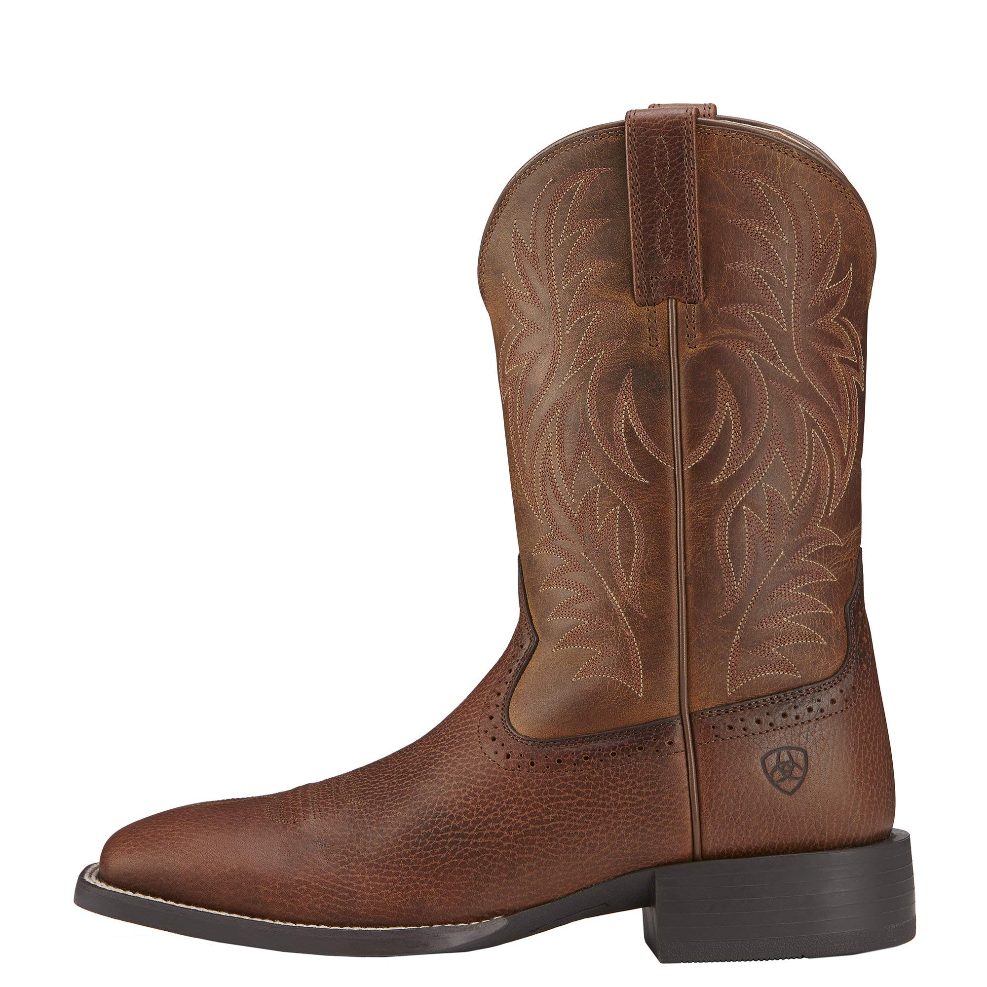 Ariat Men's Sport Wide Square Toe Cowboy Boots - Western Work & Riding Boots for Men, Durable Leather Construction, Comfortable for Ranch, Rodeo & Casual Wear
