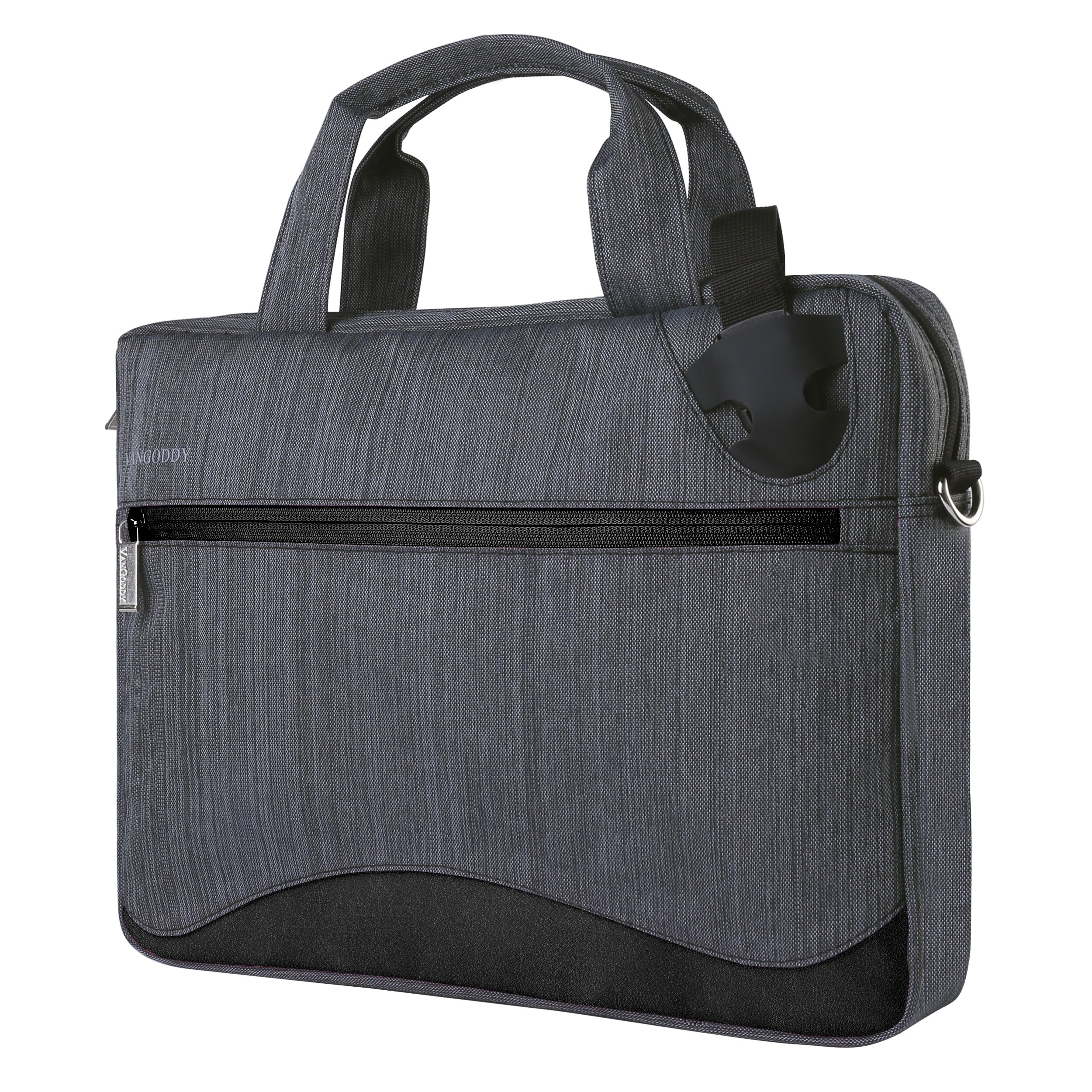 15.6 Inch Laptop Shoulder Bag for Acer, Dell, HP - Waterproof & Shockproof Business Laptop Case with USB Charging Port (Black) - Perfect for Work, Travel & College