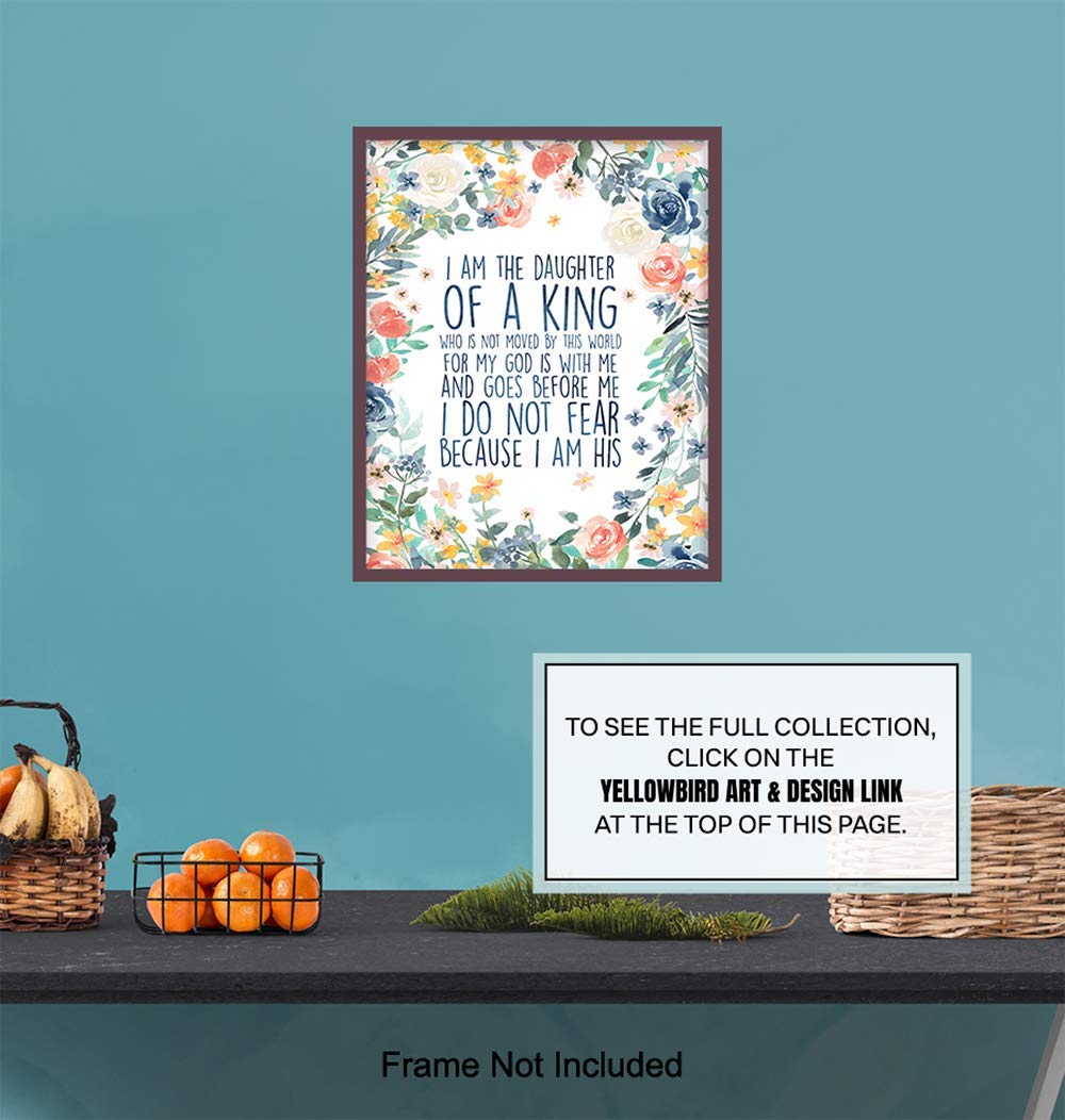 Inspirational Bible Verse Wall Art - Christian Home Decor for Bedroom & Gifts