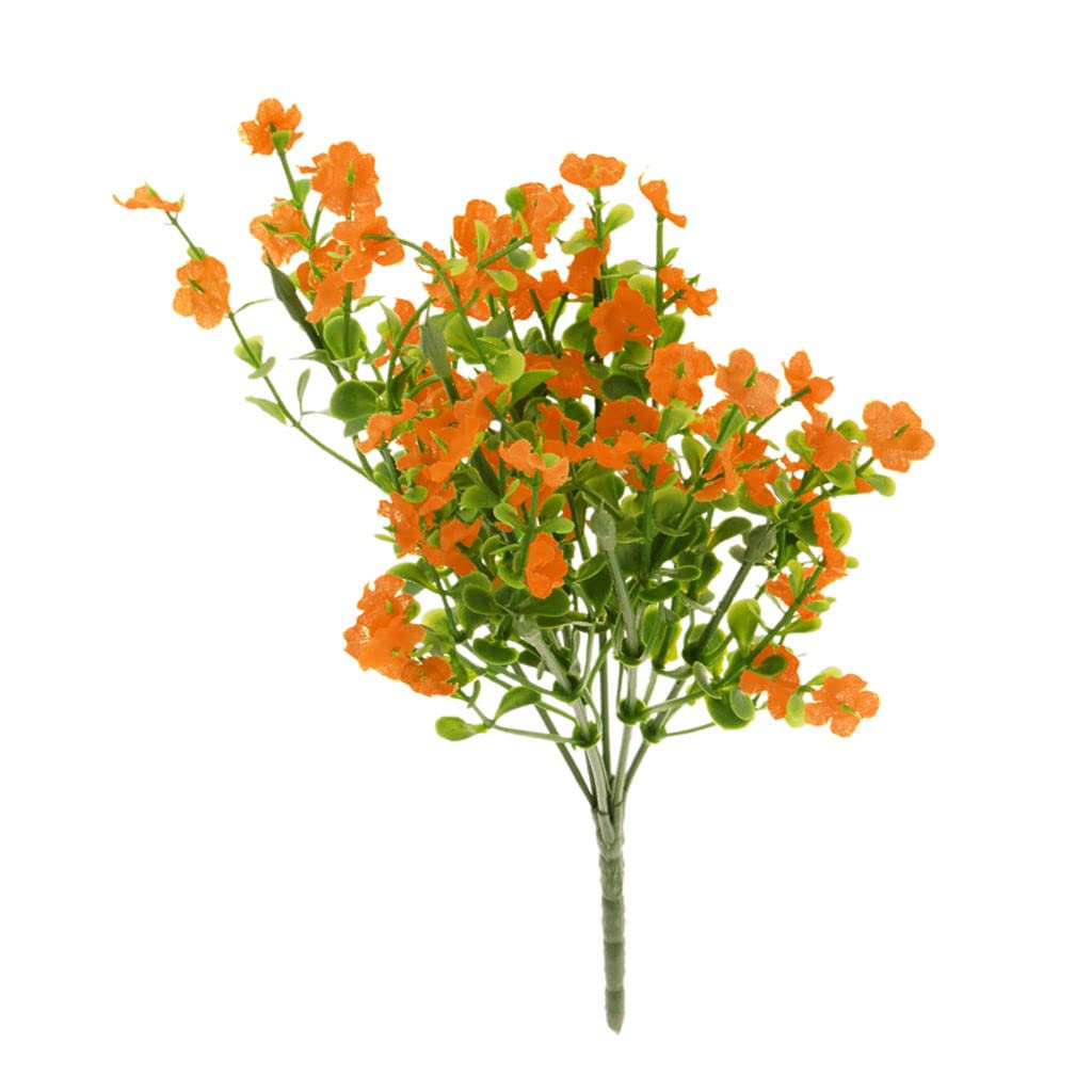 FLAMEER Artificial Gypsophila Flowers - Real Touch Silk Baby's Breath for Wedding Bouquets, Home Decor, Party Centerpieces (33cm/13in, 7 Colors Including Orange) - Perfect for Wedding Arrangements, Table Decorations & DIY Crafts
