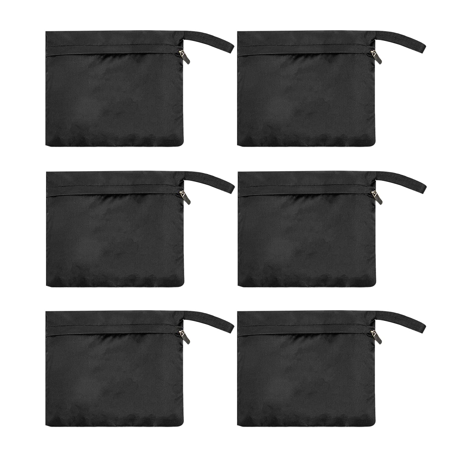 EZ Moms 6-Pack Small Multipurpose Zipper Storage Bags - 5.5''x6.1'' Waterproof Reusable Travel Organizer for Wet/Dry Items, Cloth Diapers, Swimsuits & Daily Essentials | Perfect for Baby Care, Beach Trips & Home Organization