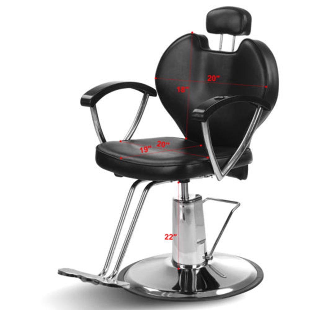 Professional Hydraulic Barber Chair - Adjustable & Reclining Salon Chair for Hair Styling, Spa & Beauty Services | Perfect for Barbershops, Salons & Home Use