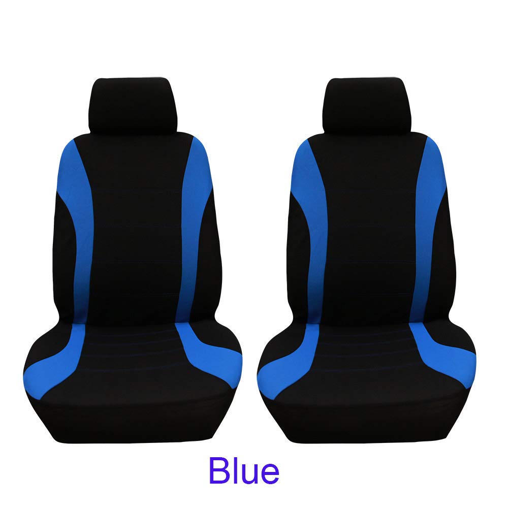 4-Piece Car Seat Cover Set - Premium Dustproof & Comfortable Protector for Front Seats (Blue & Black) | Ideal for Pets, Kids & Daily Commute
