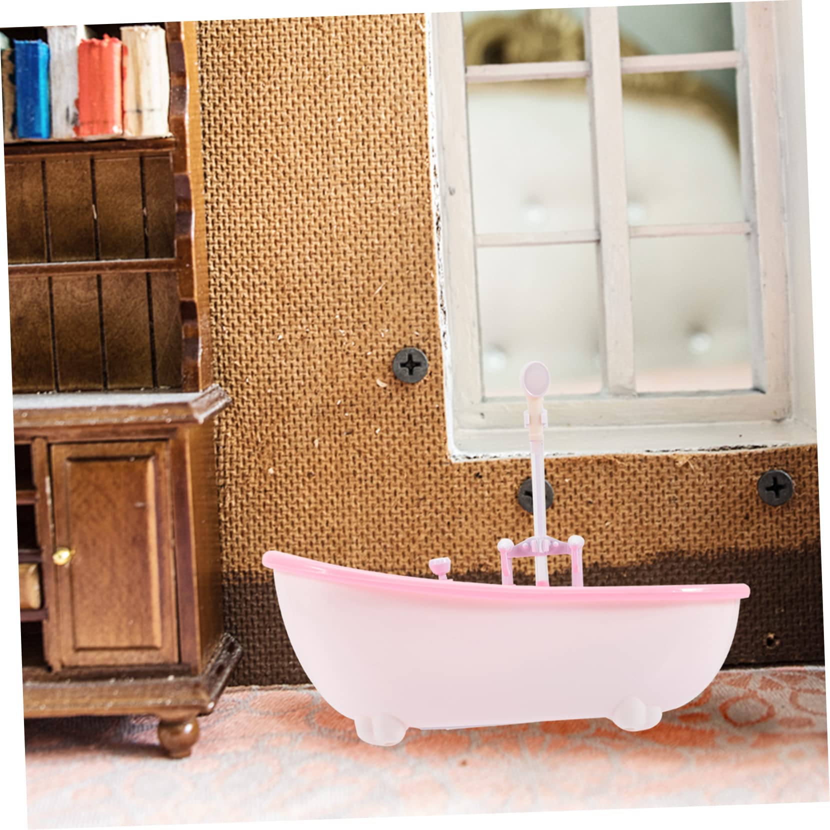 VICASKY 3-Piece Bath Spray Toy Set - Cute Pink Plastic Shower Toys for Kids, Mini Bathtub Doll Accessories - Fun Bath Time Play for Toddlers & Baby Girls