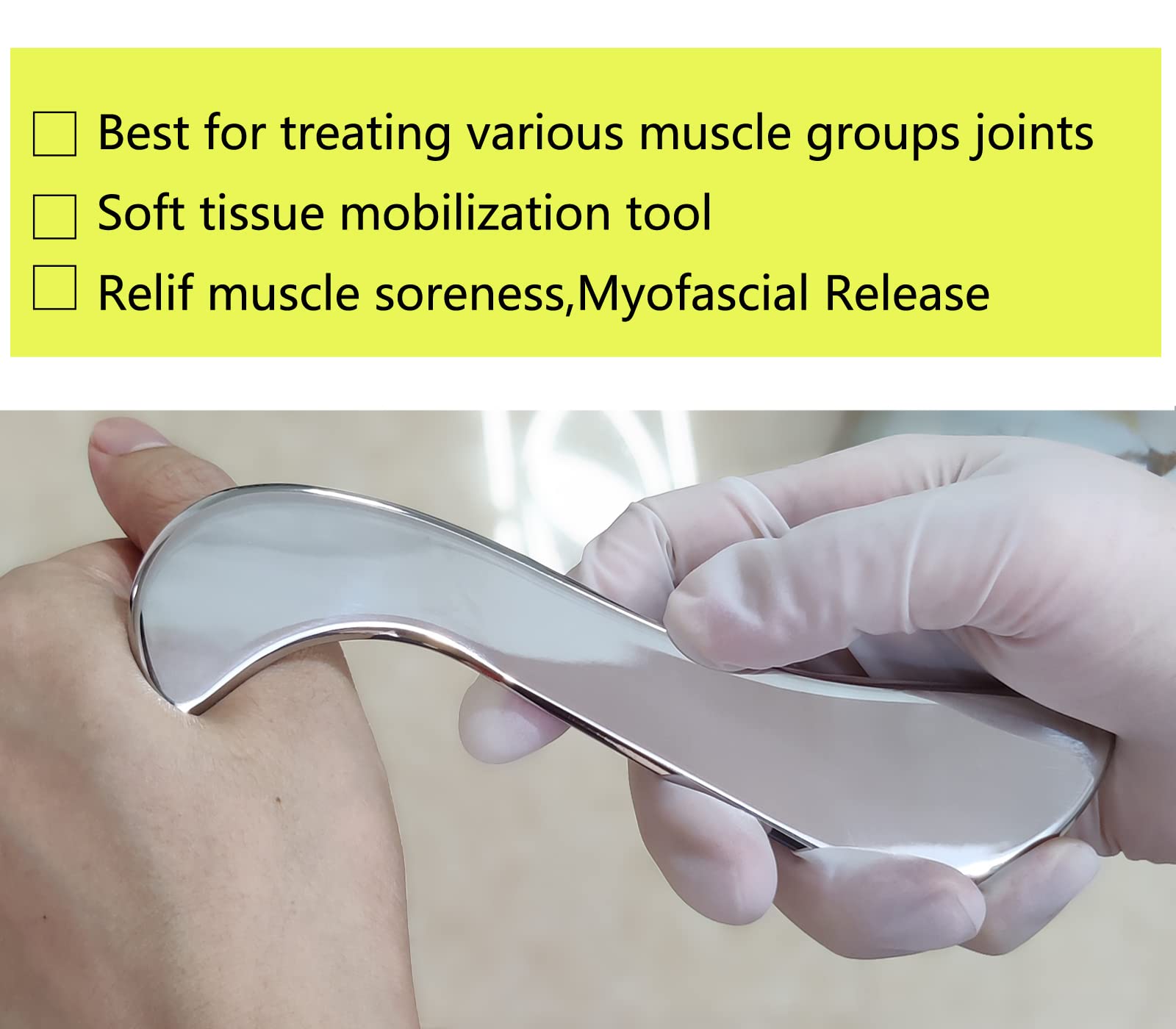 Professional Stainless Steel Gua Sha Scraping Massage Tool Set - IASTM Therapy Tools for Soft Tissue Mobilization & Physical Therapy (6-Piece Set) - Perfect for Muscle Recovery, Pain Relief & Spa Treatments
