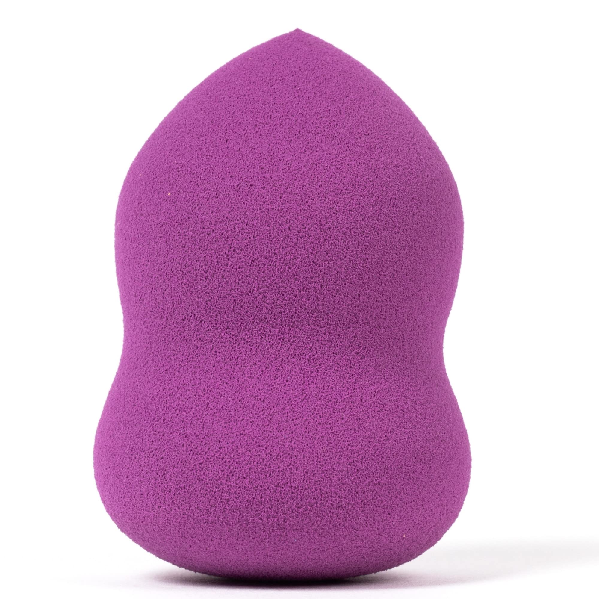 Beauty Junkees Makeup Sponge Blender – Purple Pear Foundation Sponge for Liquid, Cream & Powder | Latex-Free Cosmetic Blender for Wet & Dry Application | Perfect for Professional Makeup & Everyday Beauty Routine