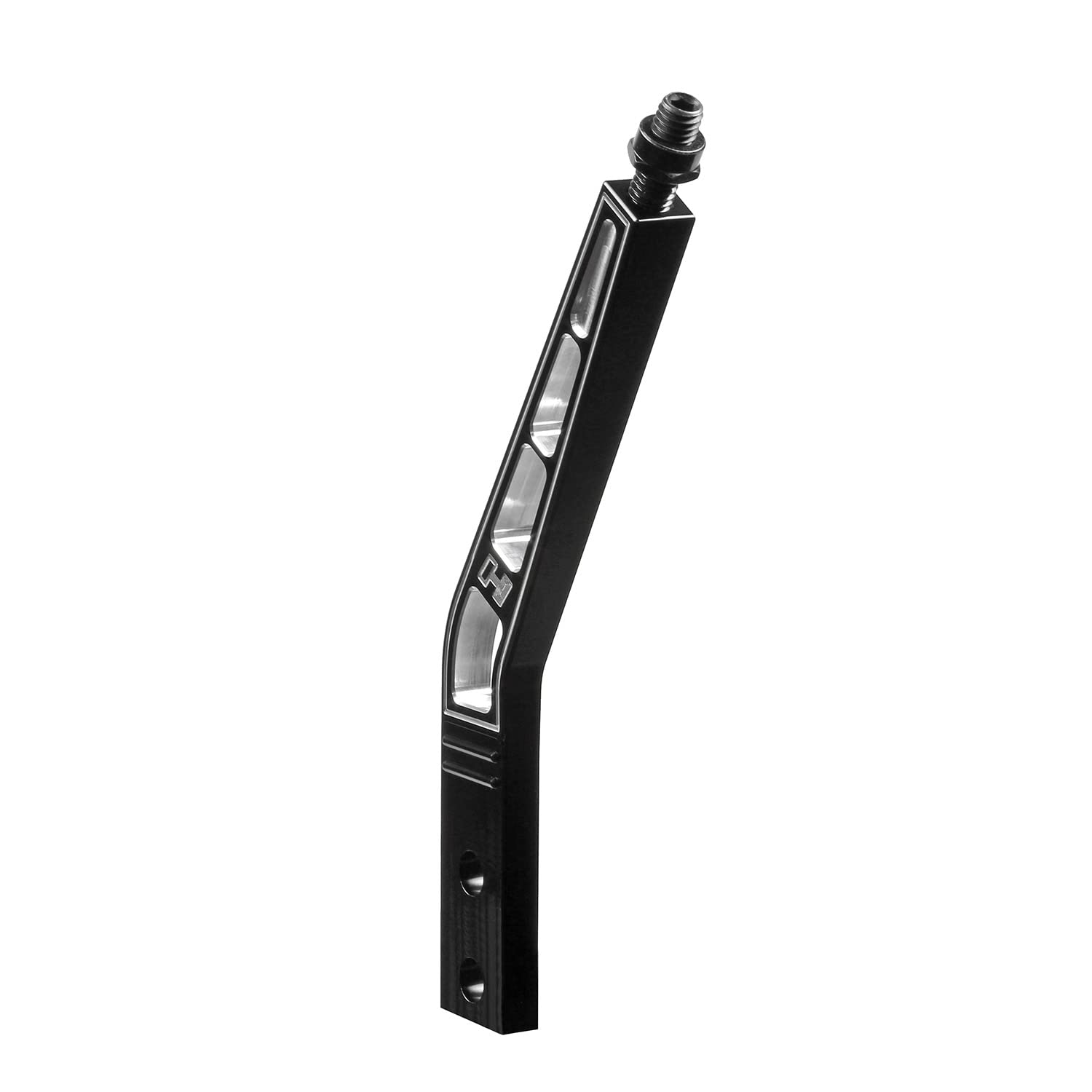 Hurst 5389024 8-Inch Lay Back Black Aluminum Gear Shift Lever Stick - 3/8-16 Thread (Shift Knob Not Included) - Perfect for Classic Car Restoration & Performance Upgrades