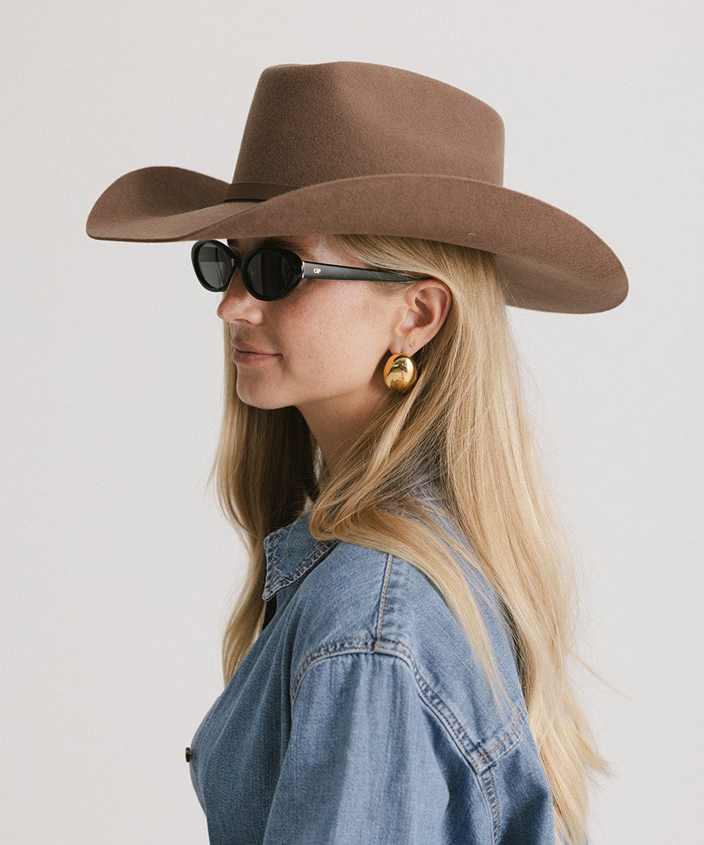 Shane Genuine Leather Cowboy Hat for Men & Women - Western Rodeo Style Sun Protection - Perfect for Country Music Festivals, Rodeos & Outdoor Adventures
